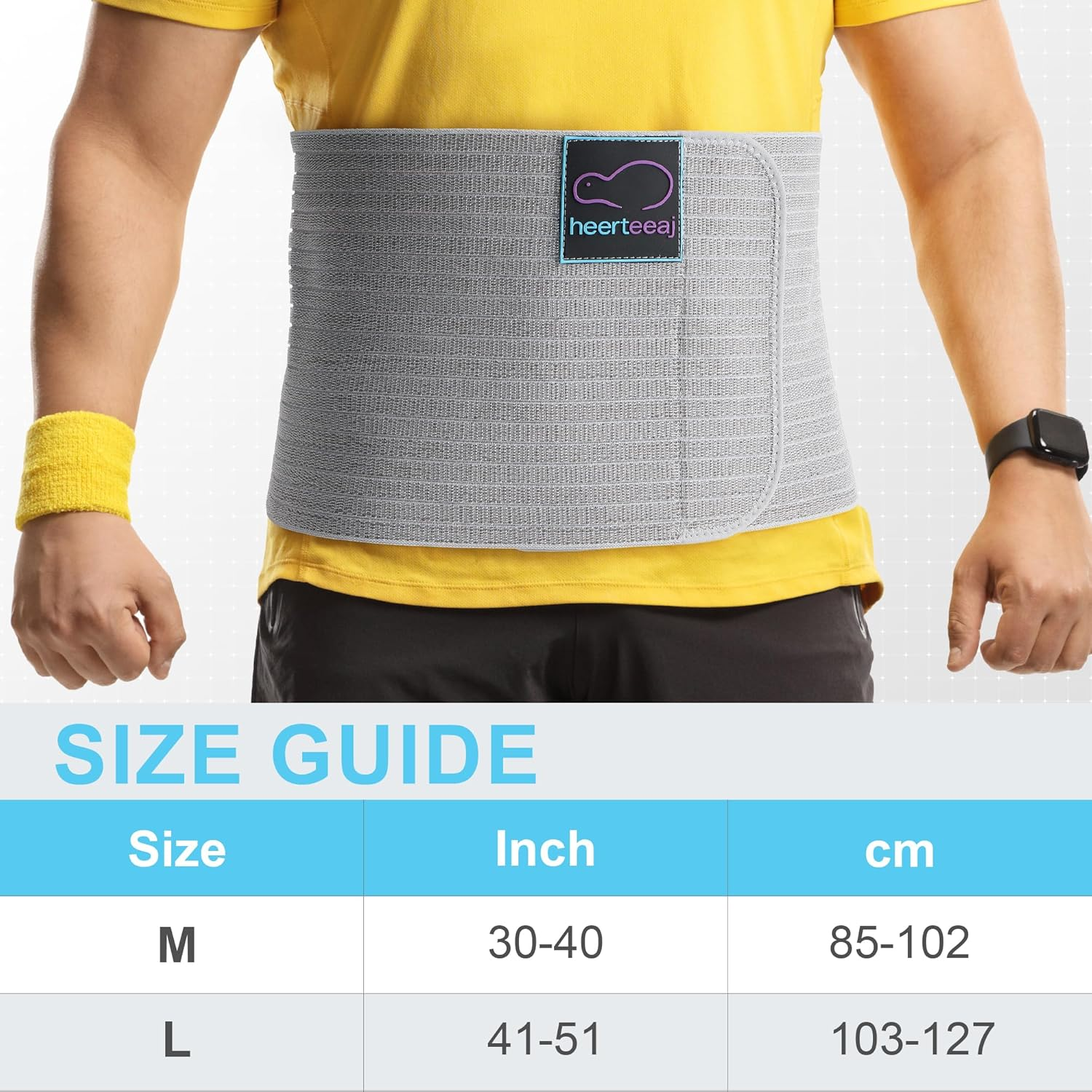 HEERTEEAJ Umbilical Hernia Belt - For Men and Women – Abdominal Hernia Binder... - Picture 8 of 13