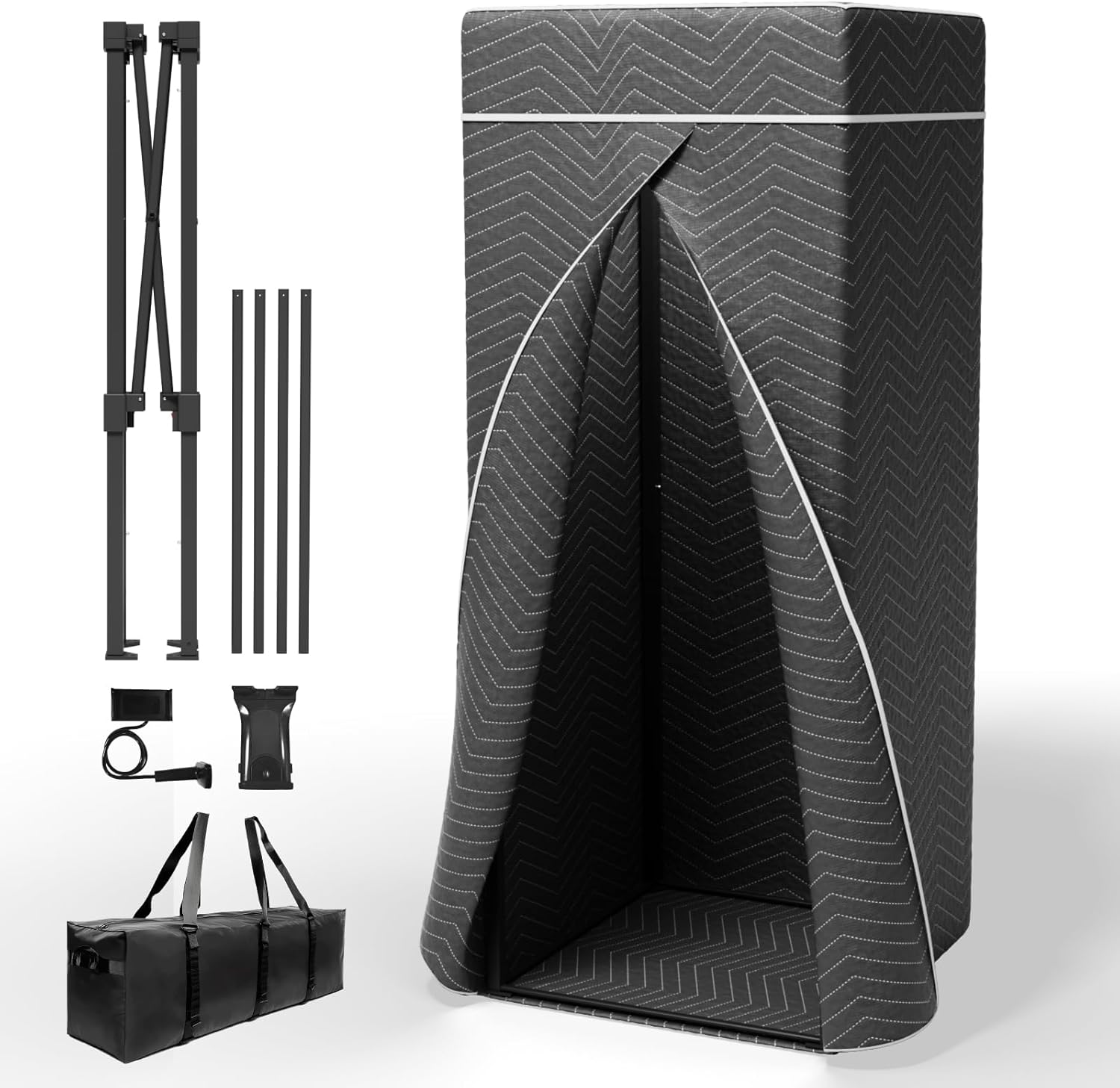 Portable Vocal Booth,Recording Booth Sound Booth for Recording Echo-Free Vocals Complete Home Recording Studio Foldable with Travel Bag for Voiceovers, Podcasts & Music
