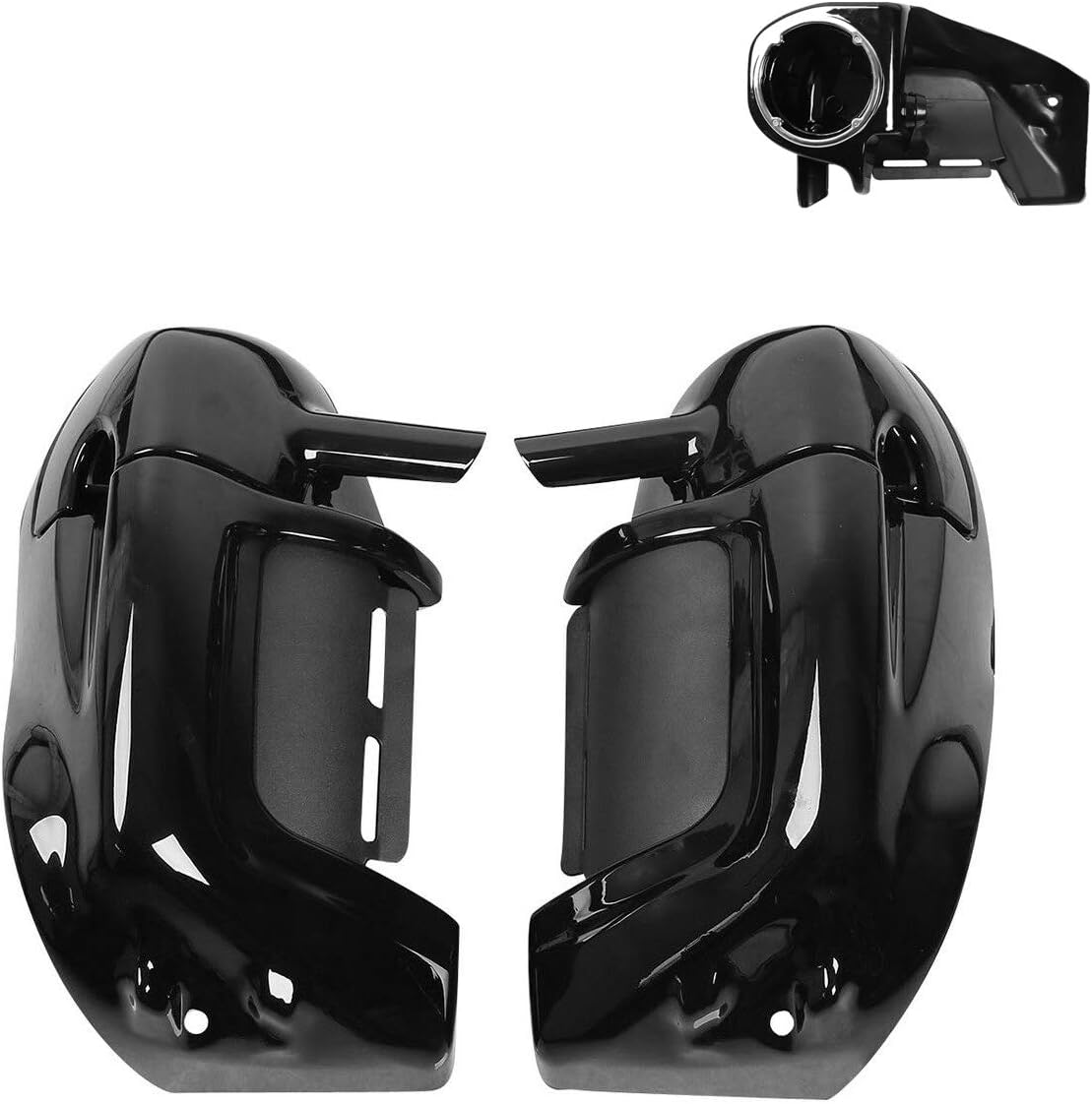 Vivid Black Lower Vented Leg Fairing with 6.5