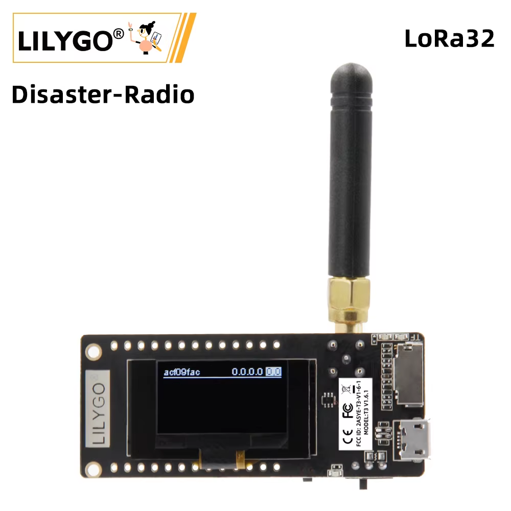 ® Disaster-Radio LoRa V2.1_1.6.1 ESP32 433/868/915Mhz WIFI Wireless Bluetooth Module 0.96 Inch OLED SD Development Board