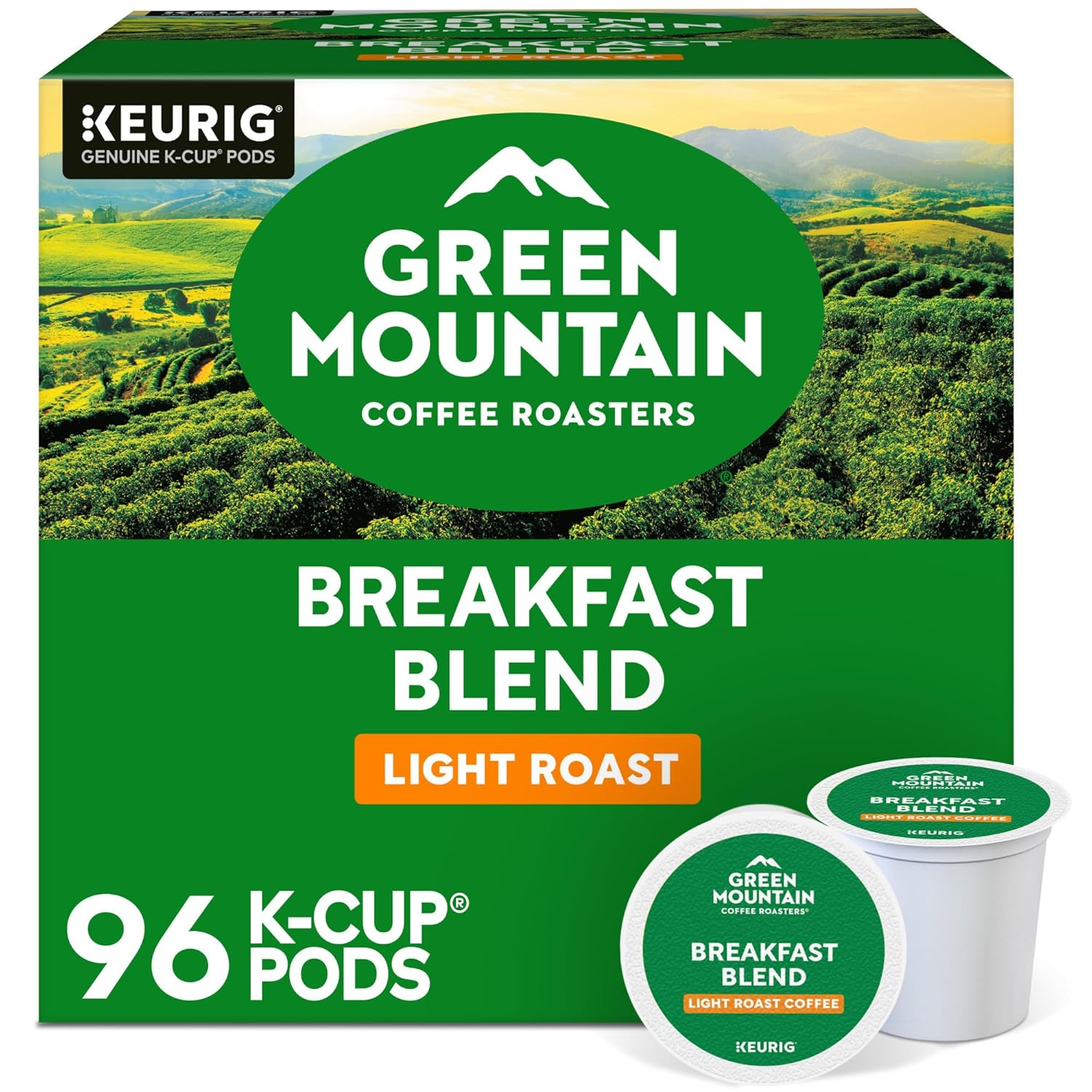 Breakfast Blend Single-Serve Keurig K-Cup Pods, Light Roast Coffee, 96 Count
