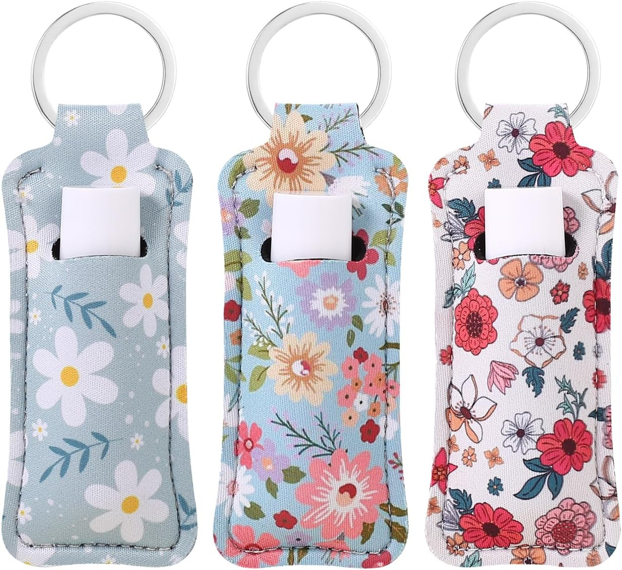 Chapstick Holder Keychain Cute Lip Balm Keychain Holder with Clip