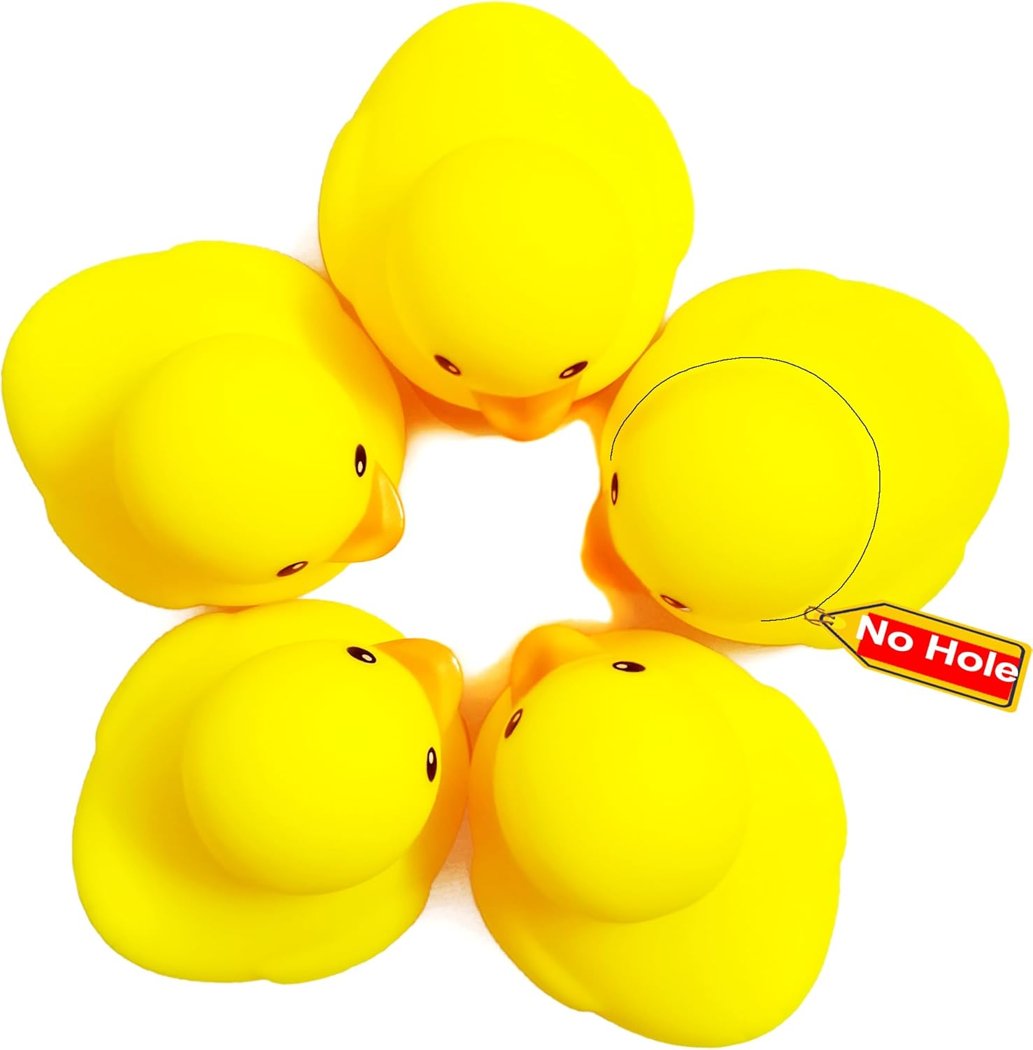 2 pcs Waterproof No Squeak Noise 3 inch Rubber Funny Yellow Duck/Duckies Bath... - Picture 8 of 19