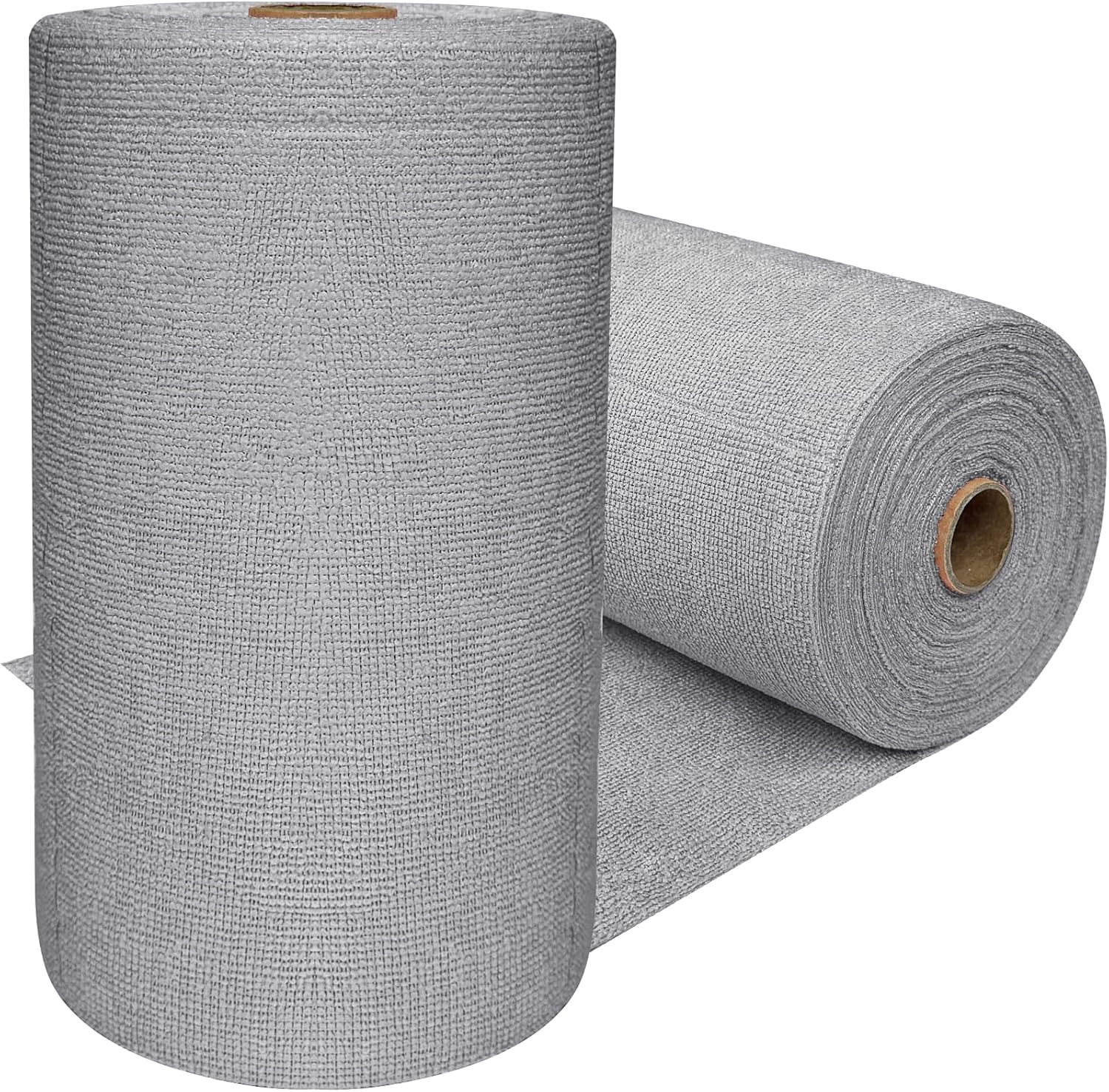 75 Pack Microfiber Cleaning Cloth Roll,Reusable Tear Away Towels,Washable Ultra Absorbent Cleaning Rags for House,Car,Glass,Garage,Kitchen or Shop(Grey)