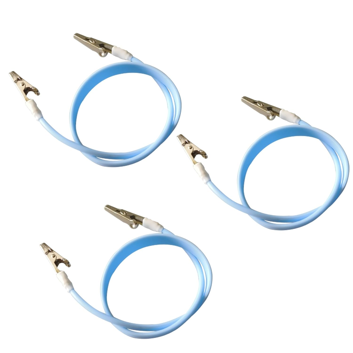 3 PCS Dental Bib Clips,Soft Lightweight and Portable Silicone Dentist Bibs Clips Napkin Bib Holder Bib Clips Neck Chain for Runners Dentists Youth Adult Senior and Elderly,Blue,