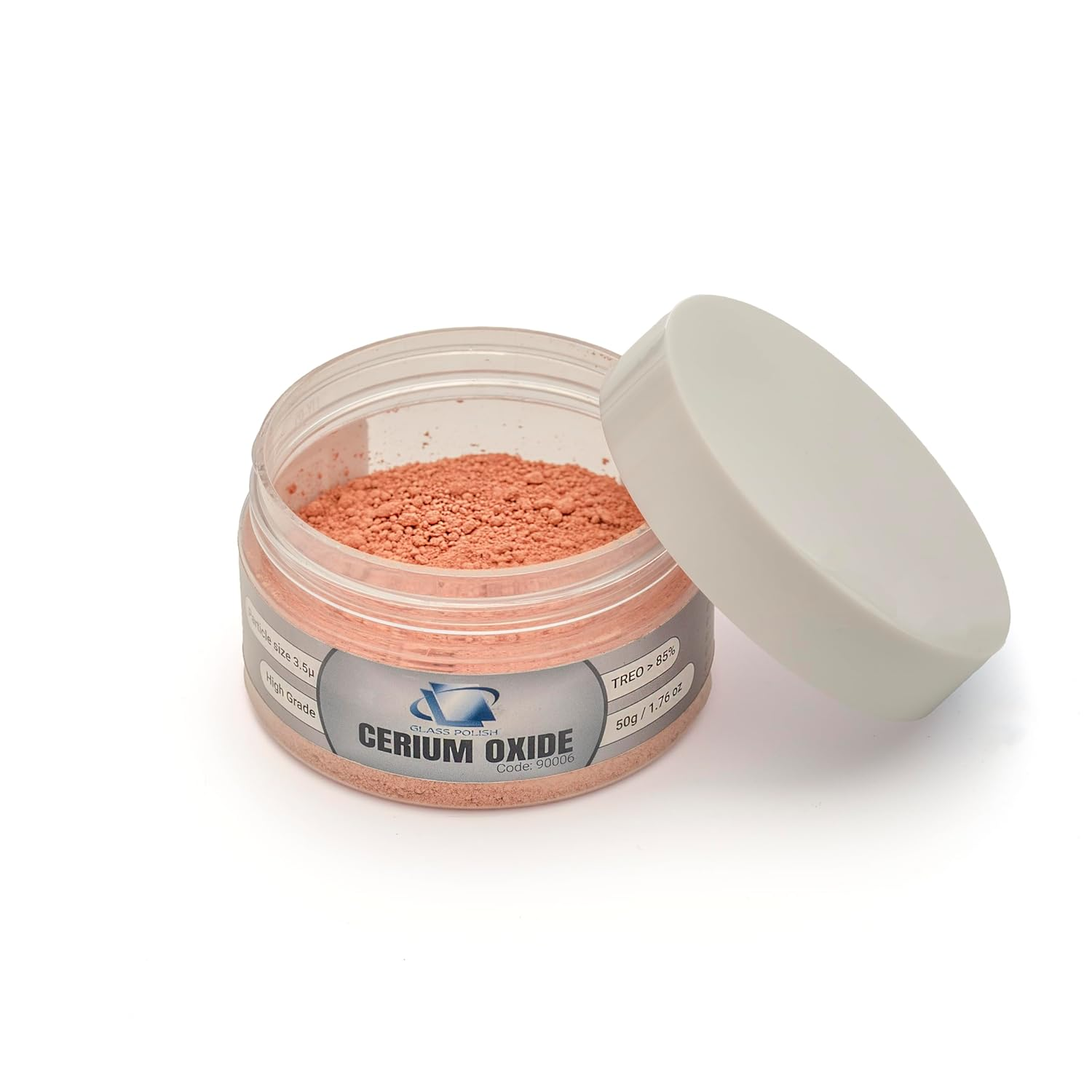 Glass Polish 1.76oz (50g) Cerium Oxide High Grade Glass Polishing Powder - TREO 85% - 3.5 microns - GP90006