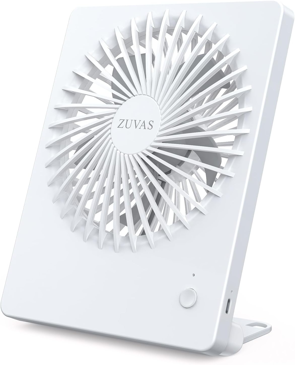 Zuvas Desk Fan Battery Operated Fan Rechargeable 180°Tilt Folding Personal Fan U