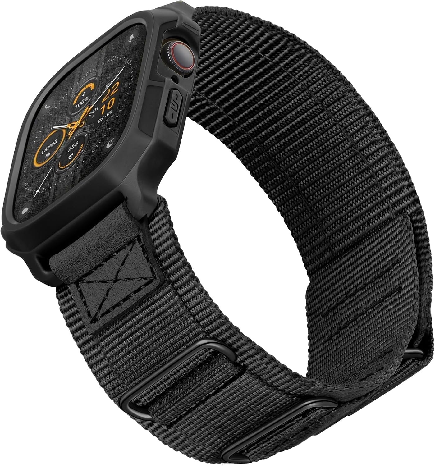 Bands Compatible with Apple Watch 44Mm 45Mm with Case,Rugged Sport Apple Watc...