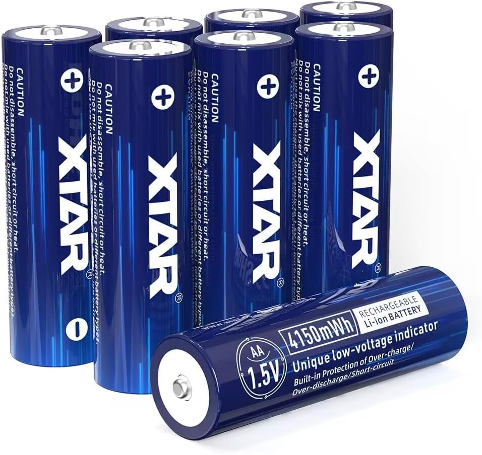 XTAR New 8-Pack 1.5V AA 4150mWh Rechargeable Li-ion Batteries with Low-Voltag... - Picture 2 of 14