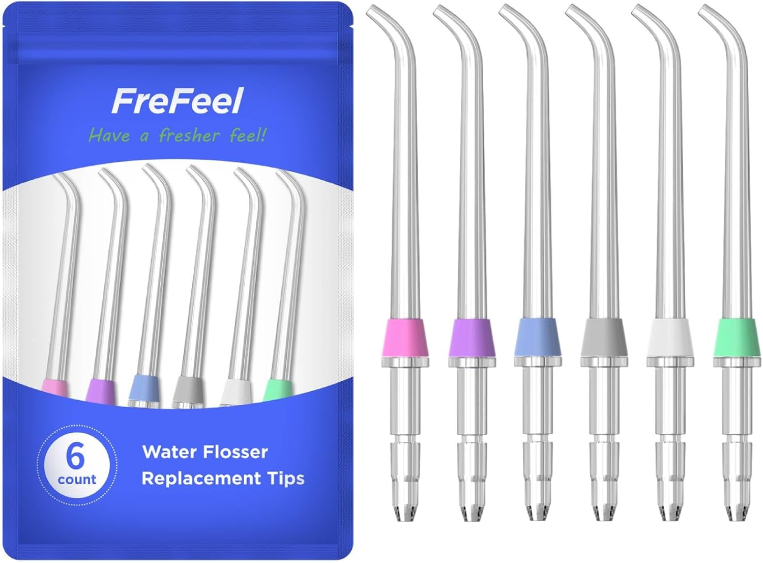 6 Waterpik Replacement Heads Tips for Waterpik Water Flosser Classic Jet - 6 Tip