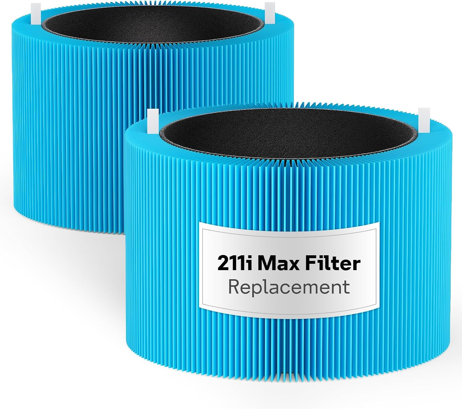 F2MAX Allergenblock Filter for Blueair Blue Pure 211I Max, 2 Pack | Dust, Pollen & Pet Dander Reduction; HEPA & Activated Carbon; Not for 211+ or 211+ Auto