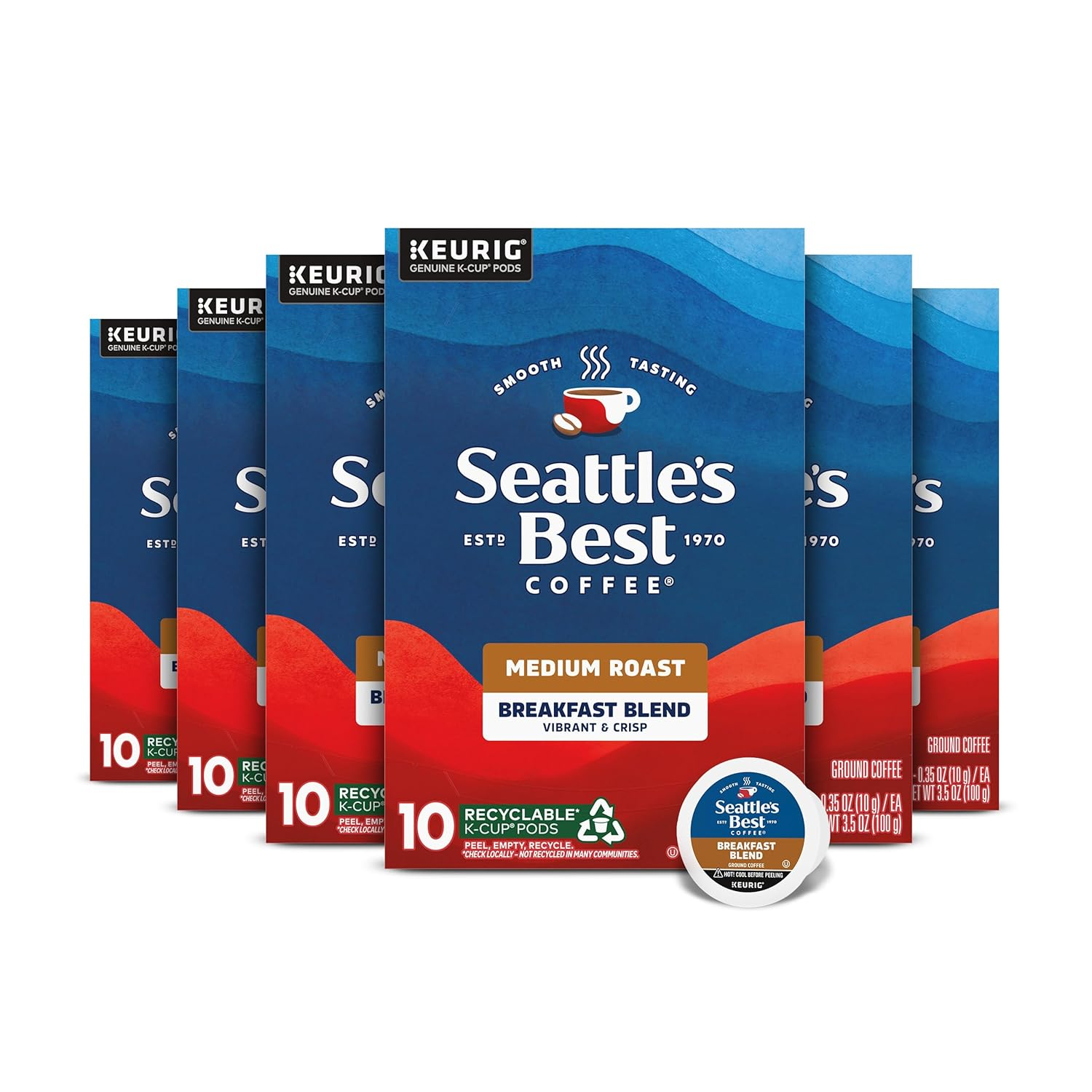 Seattle'S Best Coffee, Medium Roast K-Cup Coffee Pods, Breakfast Blend,  100% Ara | eBay