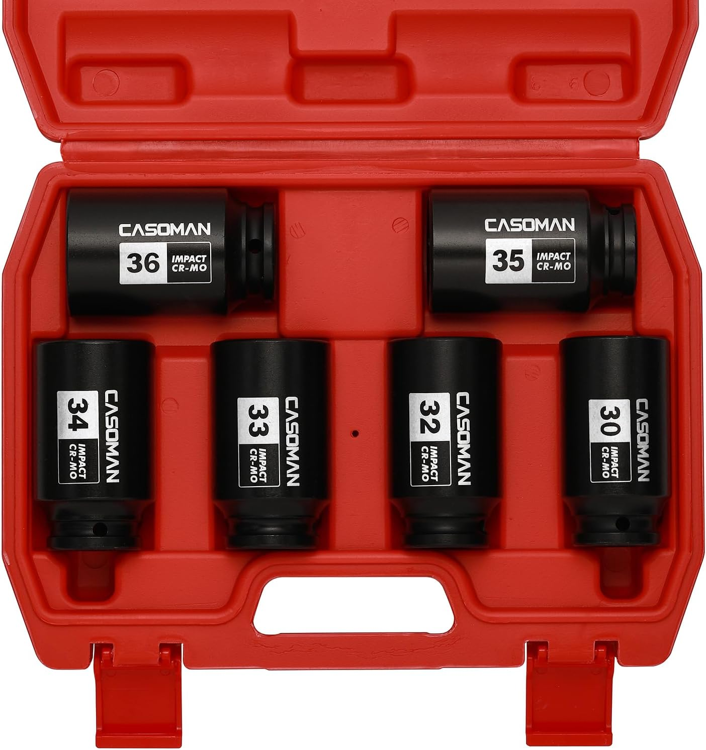 1/2- Inch Drive Deep Spindle Axle Nut Impact Socket Set, 6-Piece 1/2