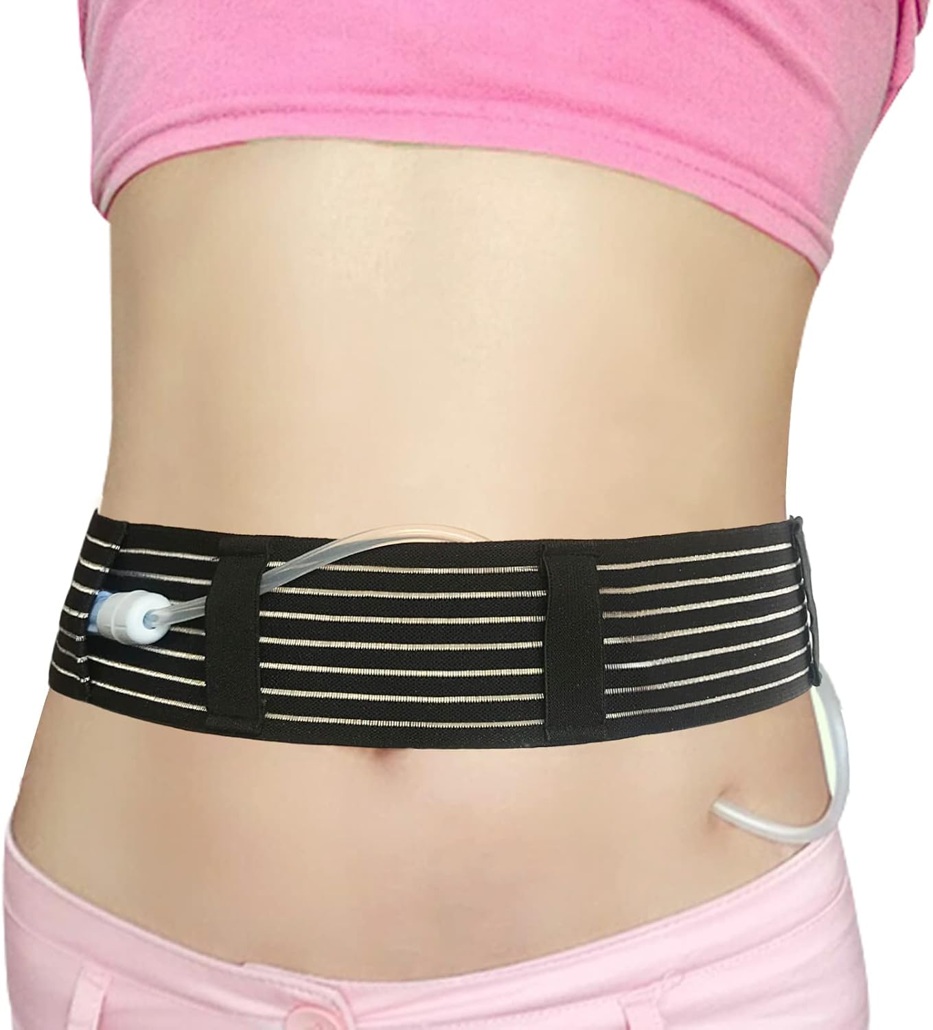 PD Belt Breathable Peritoneal Dialysis Catheter Supplies Abdominal Holder Accessories Adjustable Belly Bands for Secure Stomach Peg G Feeding Tube Women Men Large(35