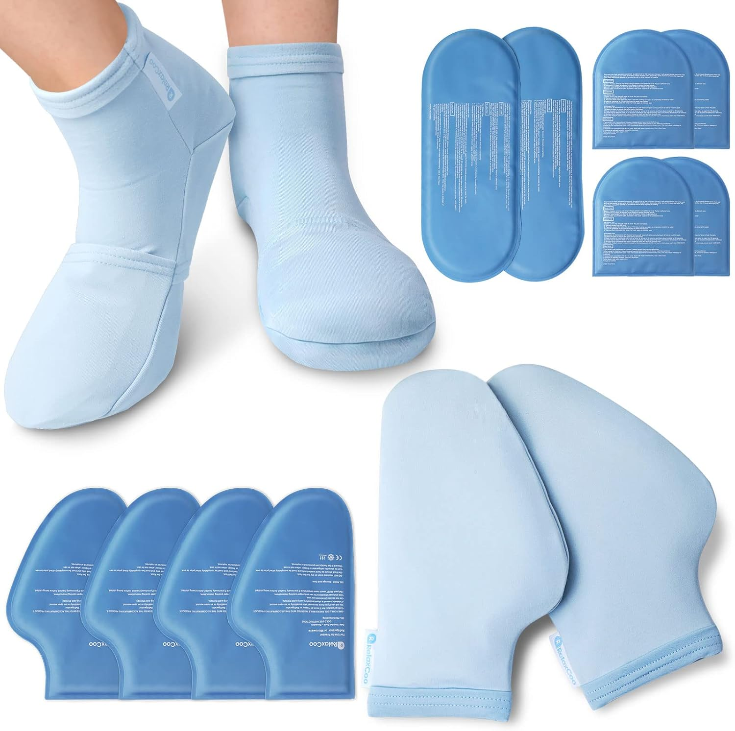Chemo Cold Therapy Socks & Hand Ice Pack Gloves for Chemotherapy Neuropathy, Chemo Care Package for Women and Men, Plantar Fasciitis, Carpal Tunnel, Arthritis Hand Feet , S/M