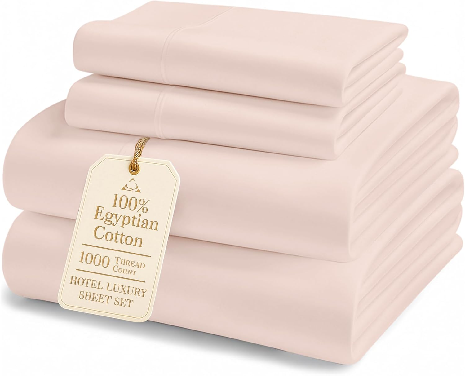 Luxurious 100% Egyptian Cotton Queen Sheets 1000 TC - Sepia Rose