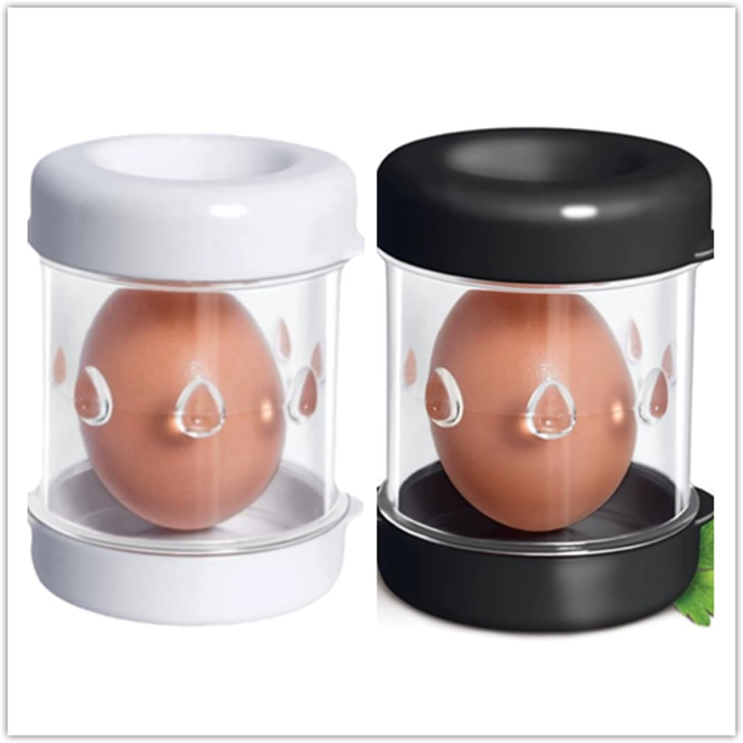 Egg Shell Peeler and Separator, 2 Piece Manual Hard-Boiled Eggs Shell Separator, Plastic Egg Peeler for Hard Boiled Eggs