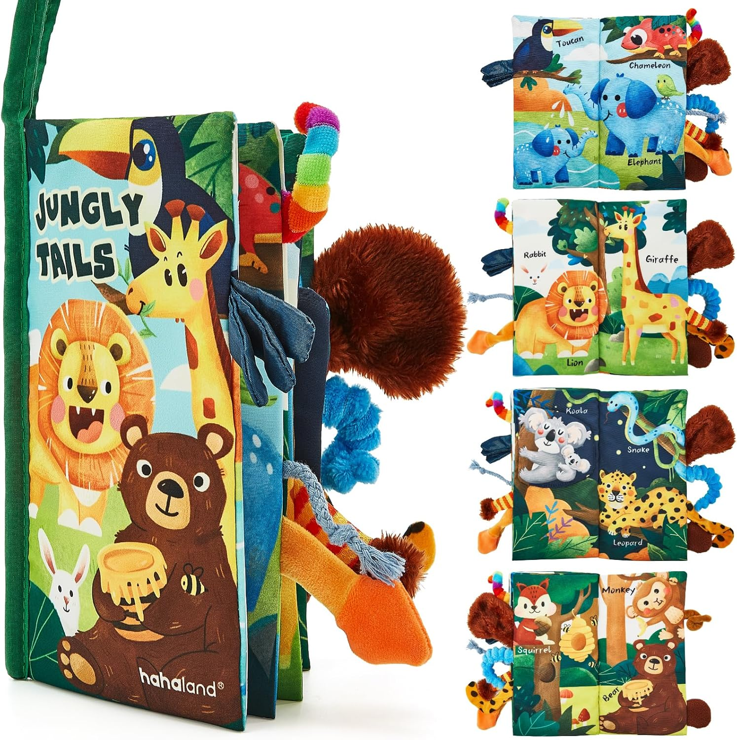 Baby Book Baby Toys Jungle Tails Sensory Books for Babies Touch