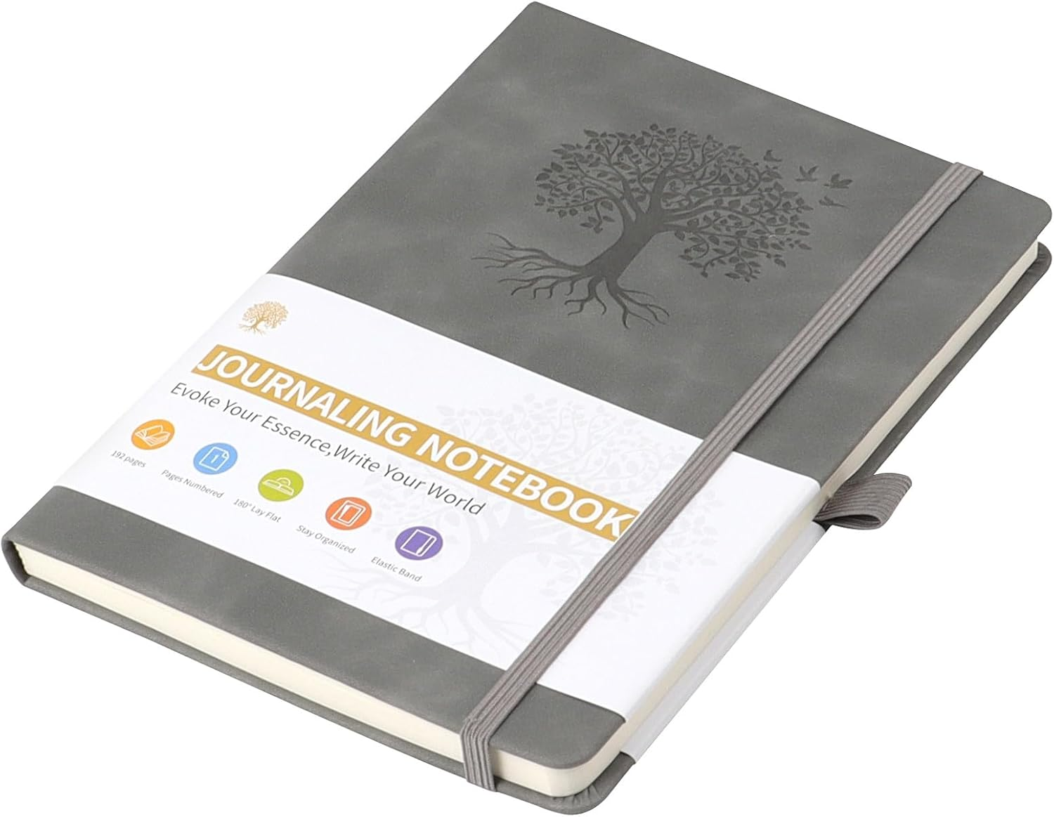 A5 Journal Notebook for Men and Women, Lined Hardcover Notebook with Elastic ... - Picture 12 of 20