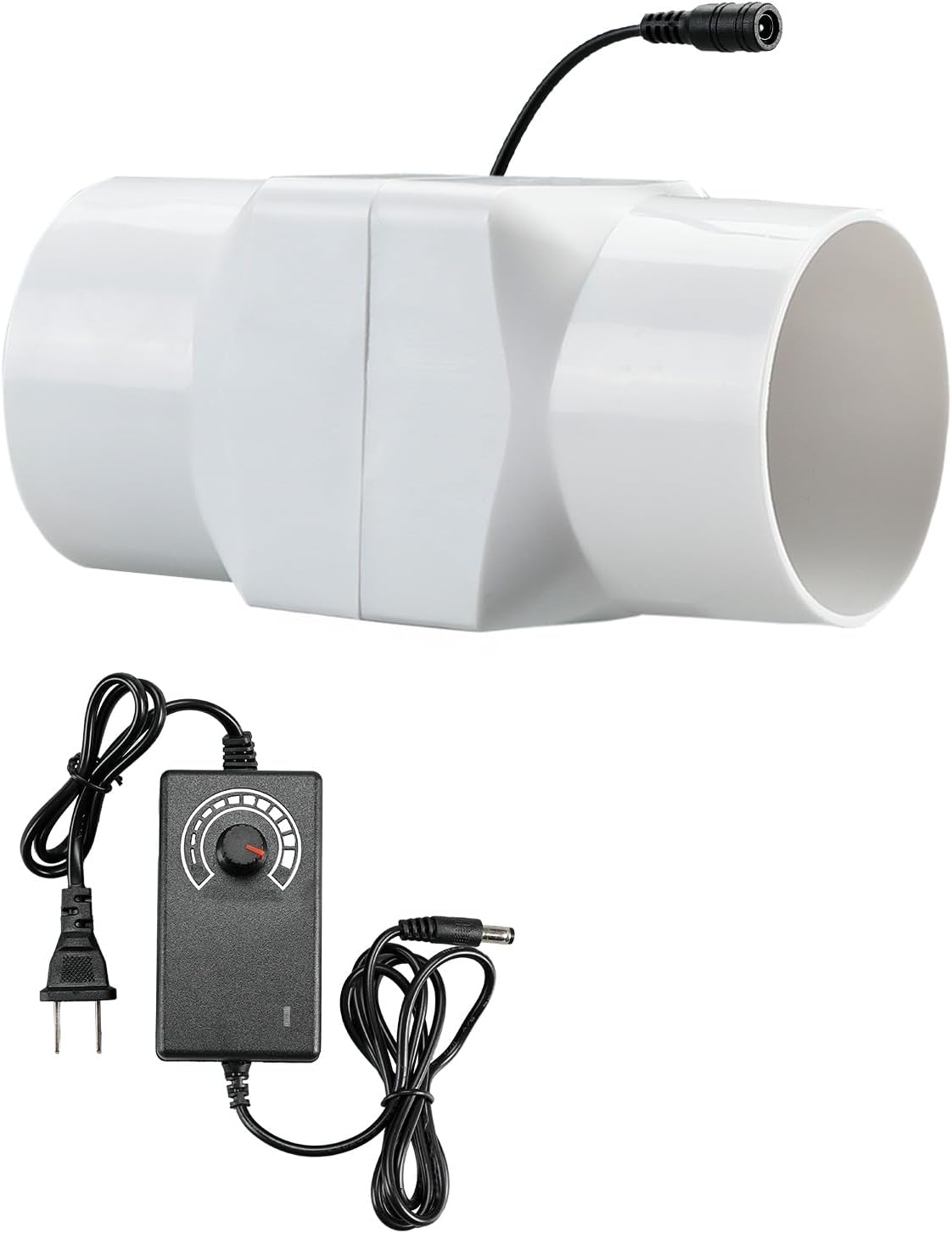 2 Inch Inline Fan, Inline Duct Fan 12V Exhaust Fan Adjustable Speed, 22 Cfm Ventilation System for Bathroom, Basement, Shoe Cabinet, Attic,Pet House,Tent