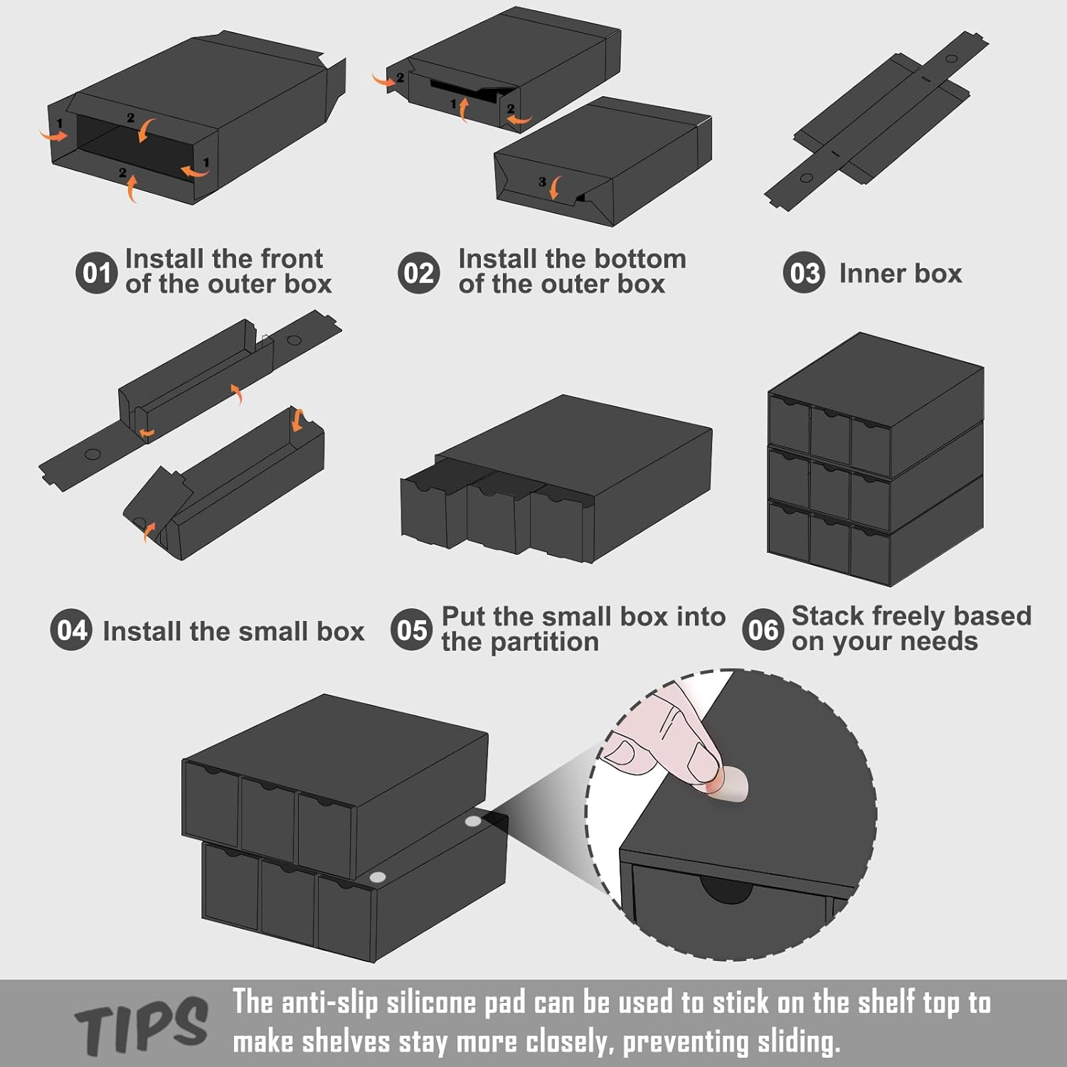 Homthy Trading Card Storage Box, Includes 12 Pack with 50 Card Dividers, Card... - Picture 5 of 14