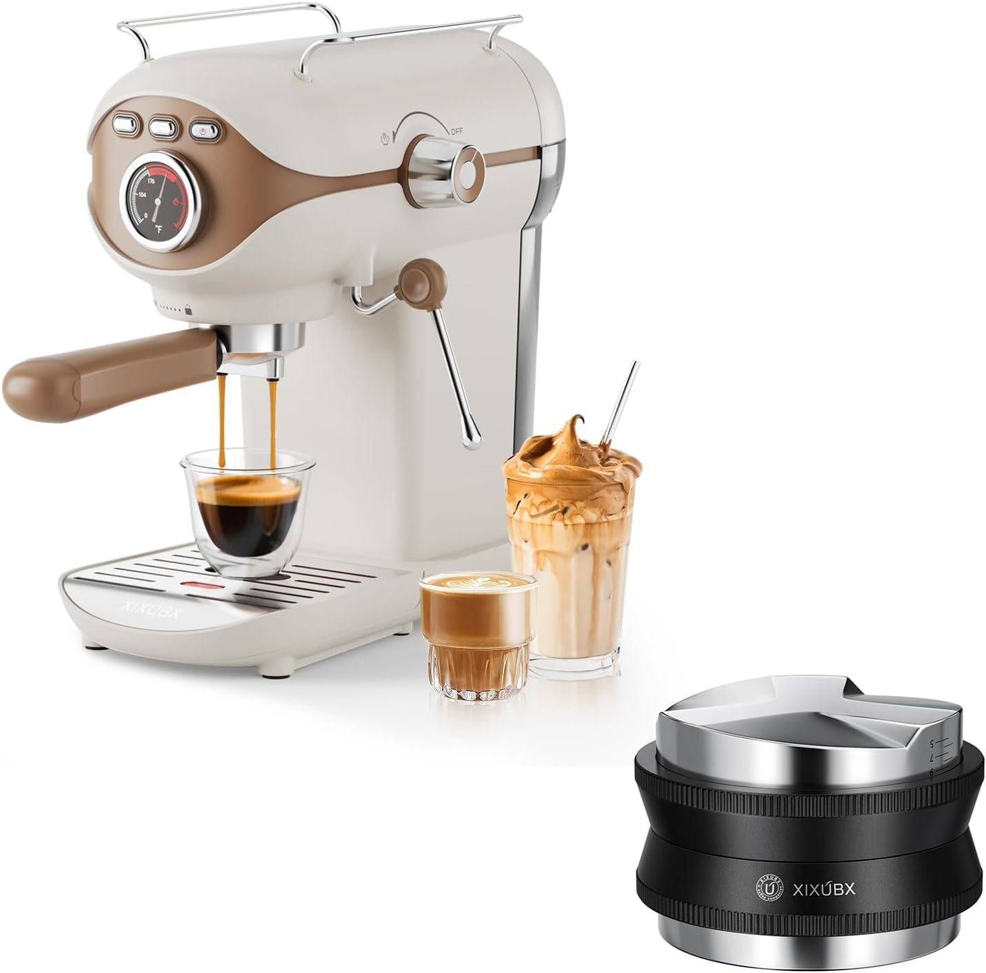 20 BAR Espresso Machine & 51mm Stainless Steel Tamper Set