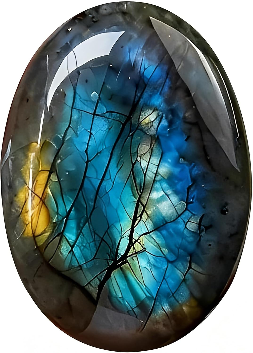 Labradorit Trommelsteine 6 Cm, Groß Mondstein Edelsteine Natürliche Sorgensteine Polierte Handschmeichler Stein Für Meditation Deko Yoga Chakra Reiki Balancing Energiestein