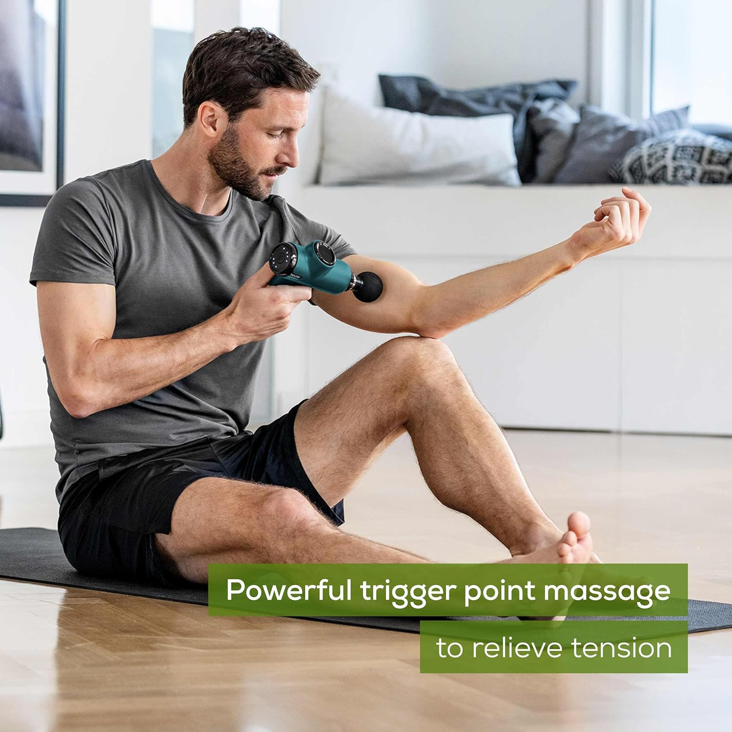Beurer MG99 Compact Massage Gun, Mini Deep Tissue Massager with 4 Attachments... - Picture 3 of 13