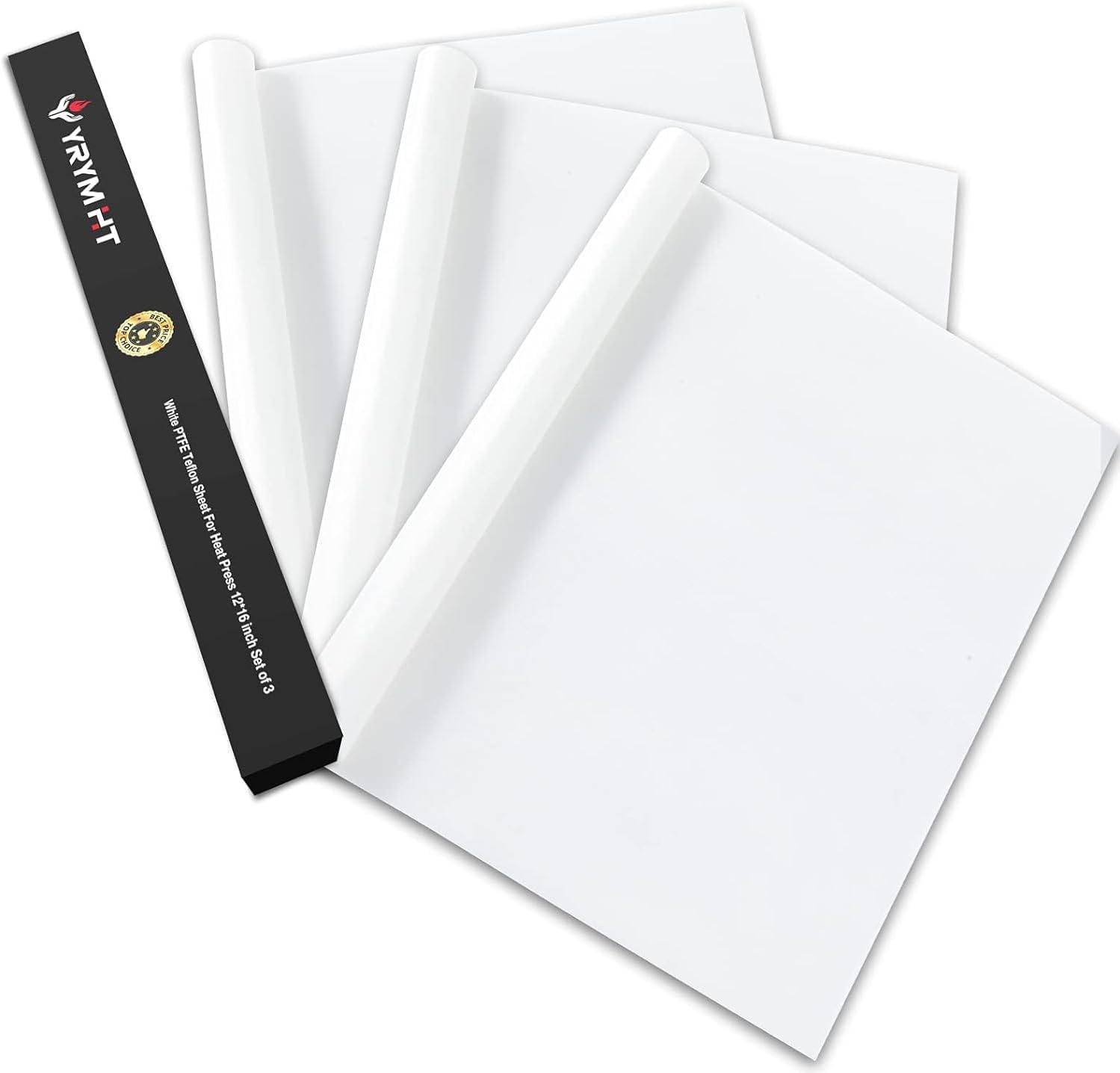 White PTFE Sheet for Heat Press - 3 Pack Non Stick PTFE Sheets 12 X 16 Heat