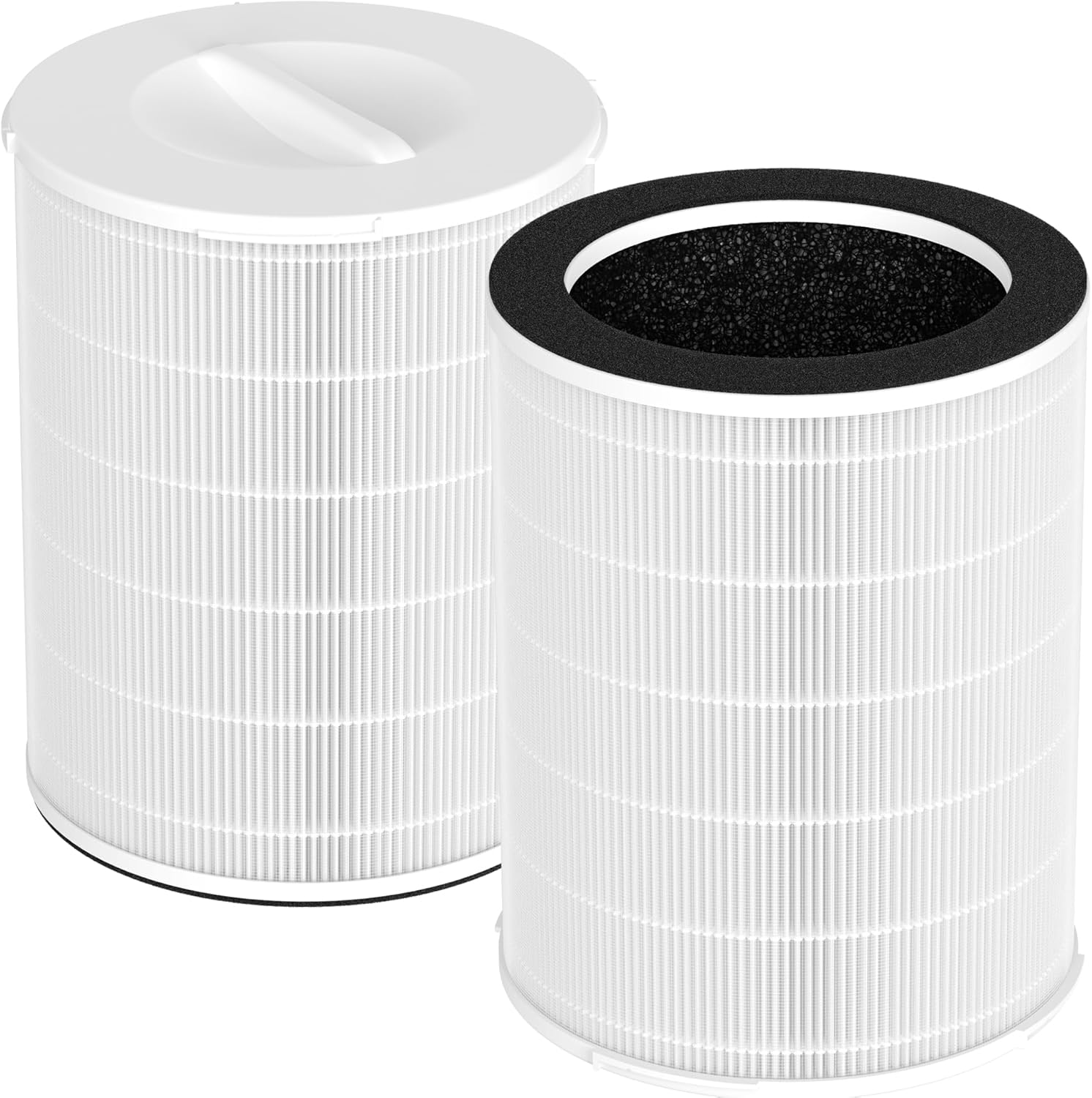 2 Packs KJ510B True HEPA Replacement Filters Compatible with Kokofit KJ510B Air Cleaner Purifier, 3-In-1 Filtration System of H13 Grade HEPA, Activated Carbon Filter and Fine Mesh Nylon Pre-Filter