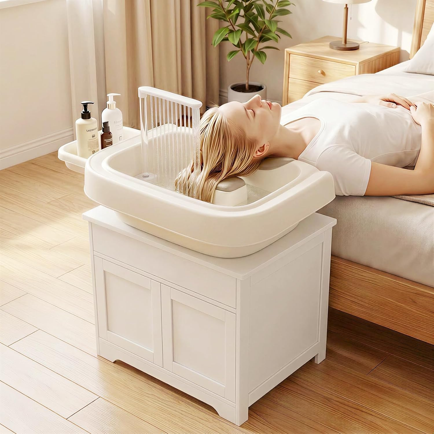Portable Hair Washing Basin with Silent Wheels