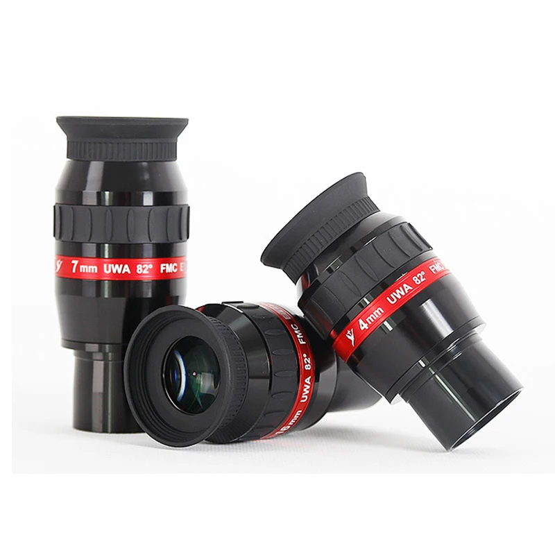 UWA wide-angle 82 degree eyepiece 4mm/7mm/16mm FMC eyepiece 1.25 inch astronomical telescope accessories