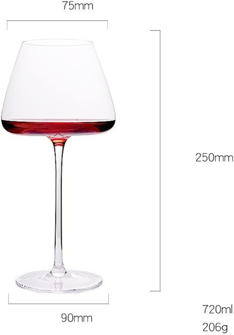 HALAWAKA Lead-Free Crystal Concave Bottom Red Wine Glasses Goblet(2PC) - Blac... - Picture 3 of 16