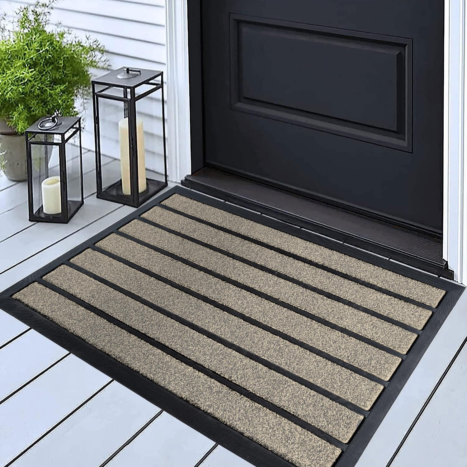 Ubdyo Extra Durable Door Mat - Dirt Trapping Outdoor Welcome Mats - Non-Slip Outdoor Indoor Entrance - Low Profile Front Doormat (30