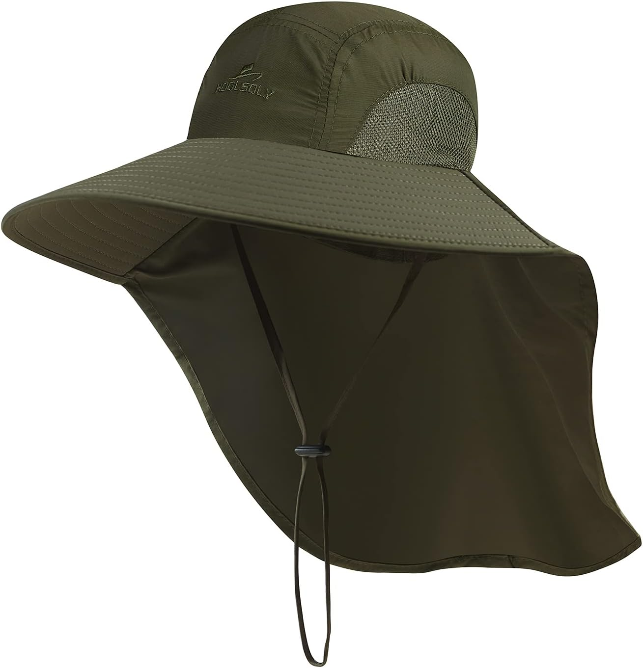 Outdoor Sun Hat for Men with 50+ UPF Protection Safari Cap Wide Brim Fishing Hat with Neck Flap, for Dad…