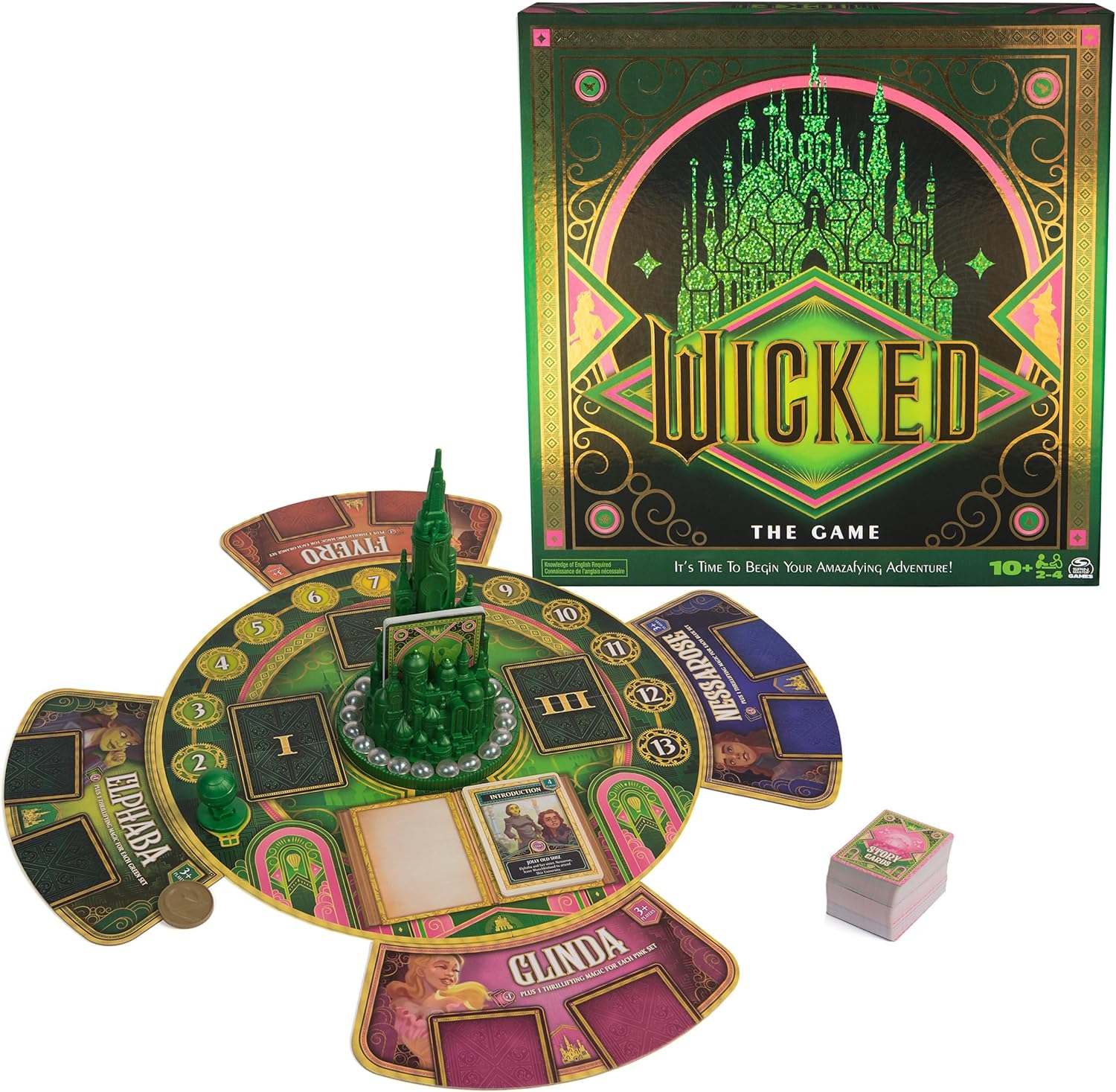 , Wicked: the Game, an Original Concept Based on the New Movie Wicked, Begin Your Amazafying Adventure with Glinda & Elphaba, for Fans of Musicals, 2-4 Players, for Ages 10 & Up