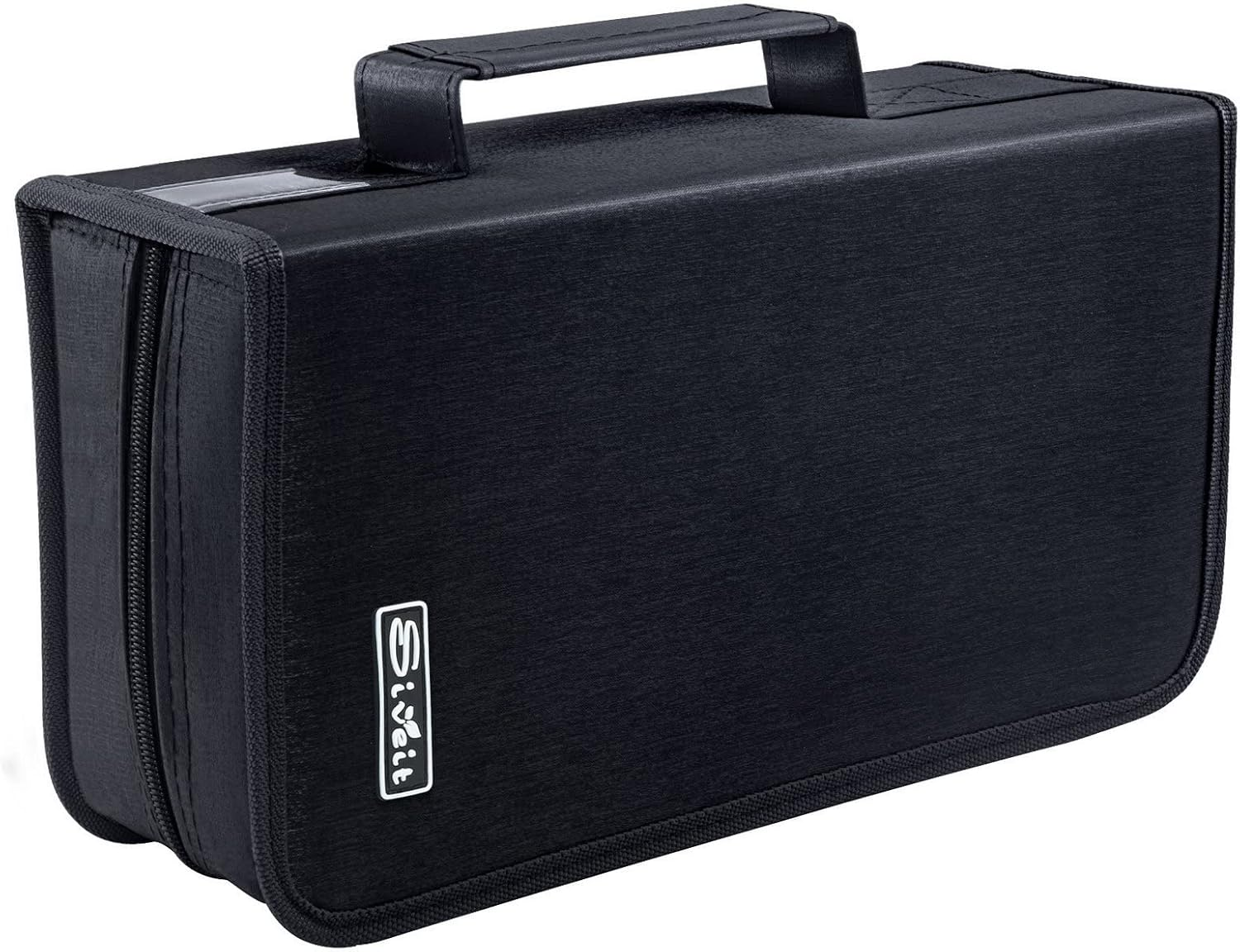 DVD Case Holder, CD/DVD Case Wallet Binder Holder 160 Capacity CD DVD Cases Organizer Portable CD Binder Wallet for Home Travel (Black Binder, Black)