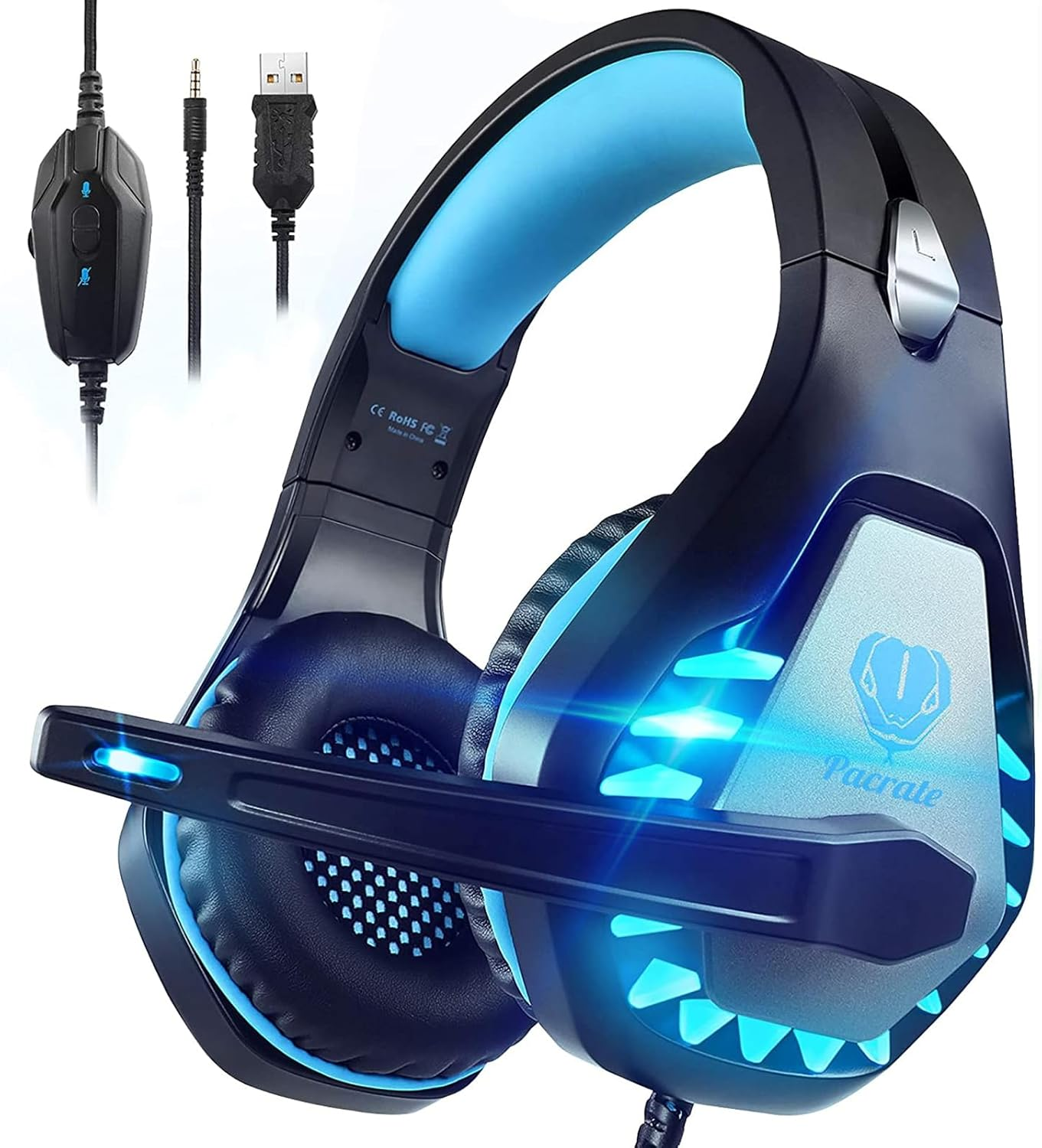Auriculares para juegos con micrófono para PC, PS4, PS5, auriculares
