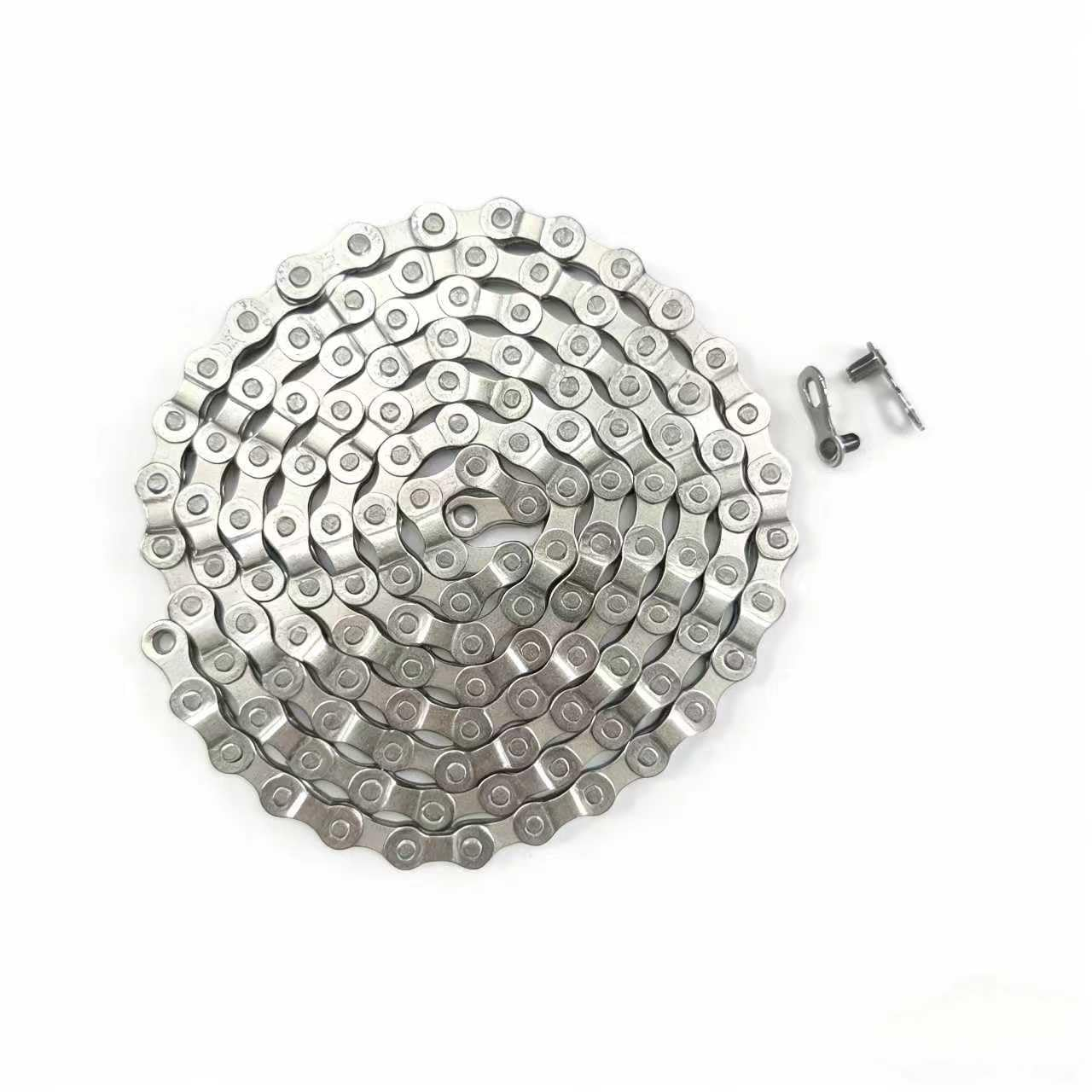 Bicycle Chain Suitable for Road Bikes, Mountain Bikes, City Bikes, Folding Bikes, and Electric Bikes (HUB Motor), 6/7/8 Speed, 126 Links with Quick Release