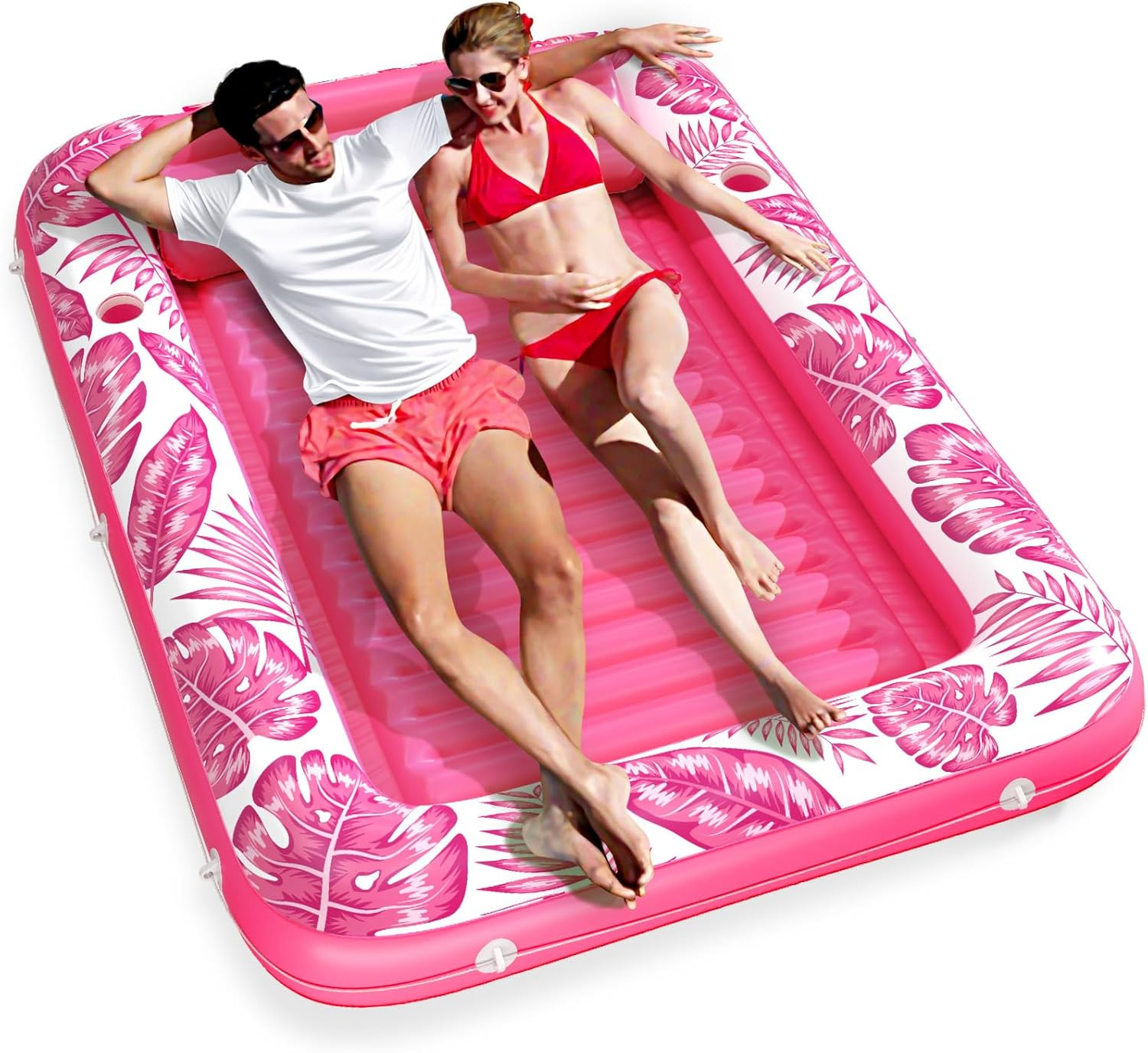 Jasonwell Inflatable Tanning Pool Lounger Float 4 in 1 Sun Tan Tub Sunbathing Pool Lounge Raft Floatie Toys Water Filled Tanning Bed Mat Pad for Adult Blow up Kiddie Pool Kids Ball Pit Pool