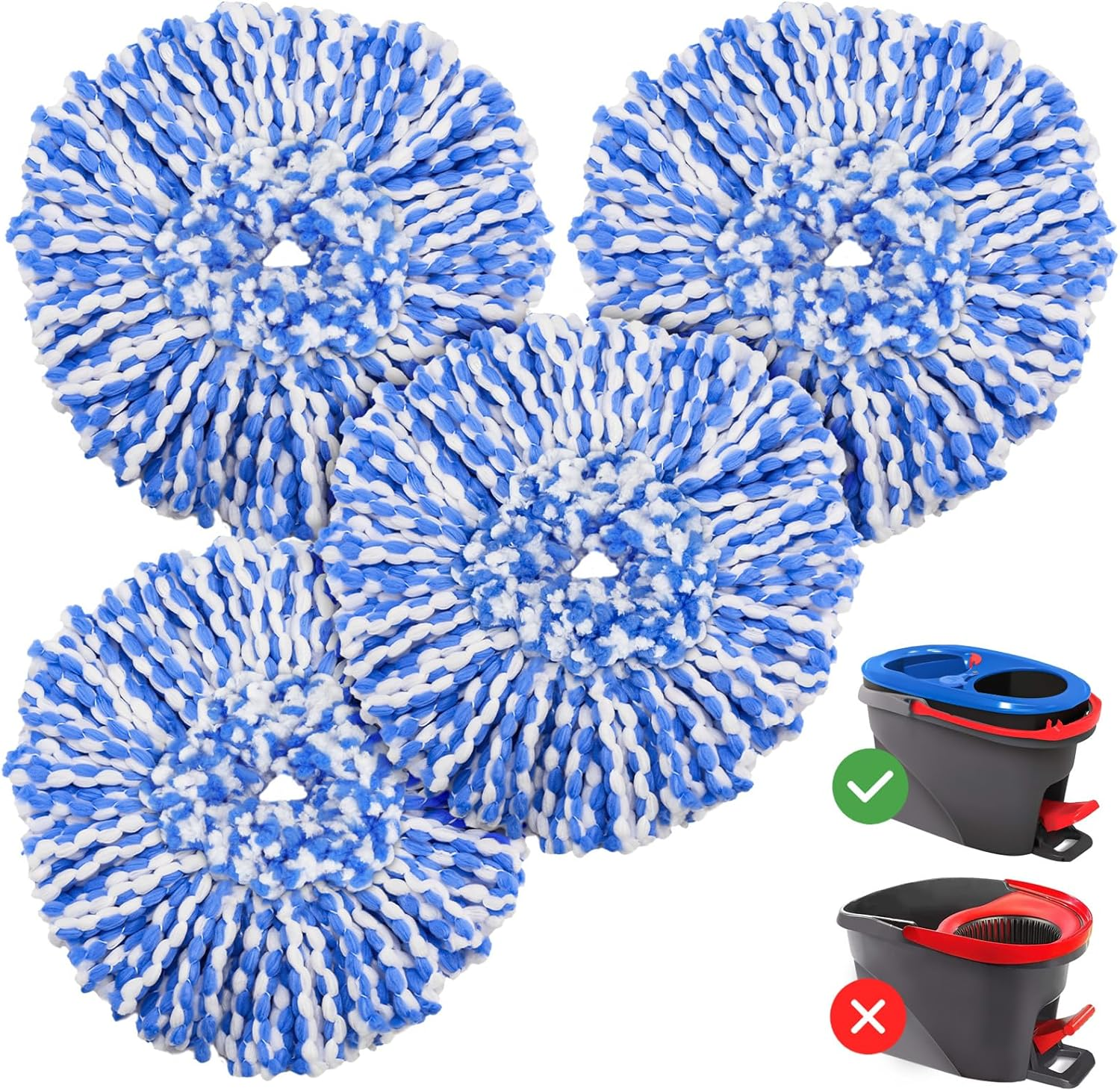 Repuesto de Spin Mop para O Ceda RinseClean 2 Tank System Microfiber Mop Better