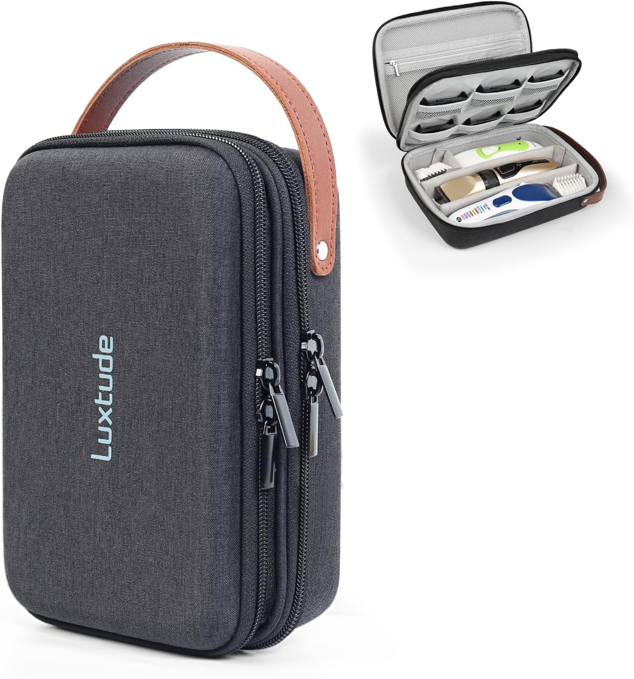 Estuche viaje cortapelos barberia de bolsa portatil accesorios solo estuche