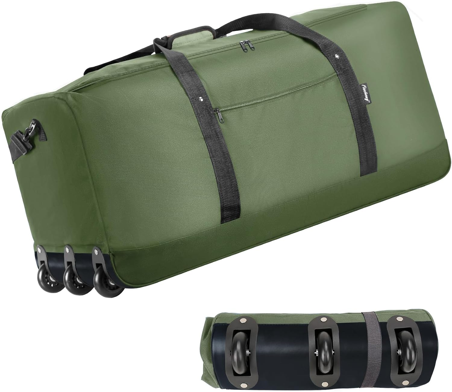 120L Foldable Rolling Duffel Bag with Wheels, Light Weight