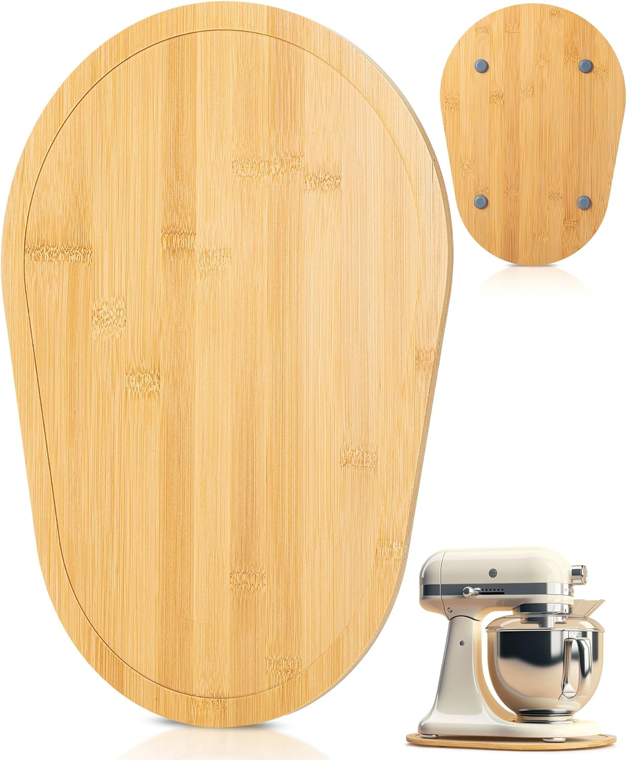 - Kitchen Aid Mixer Slider, Natural Brown Wooden