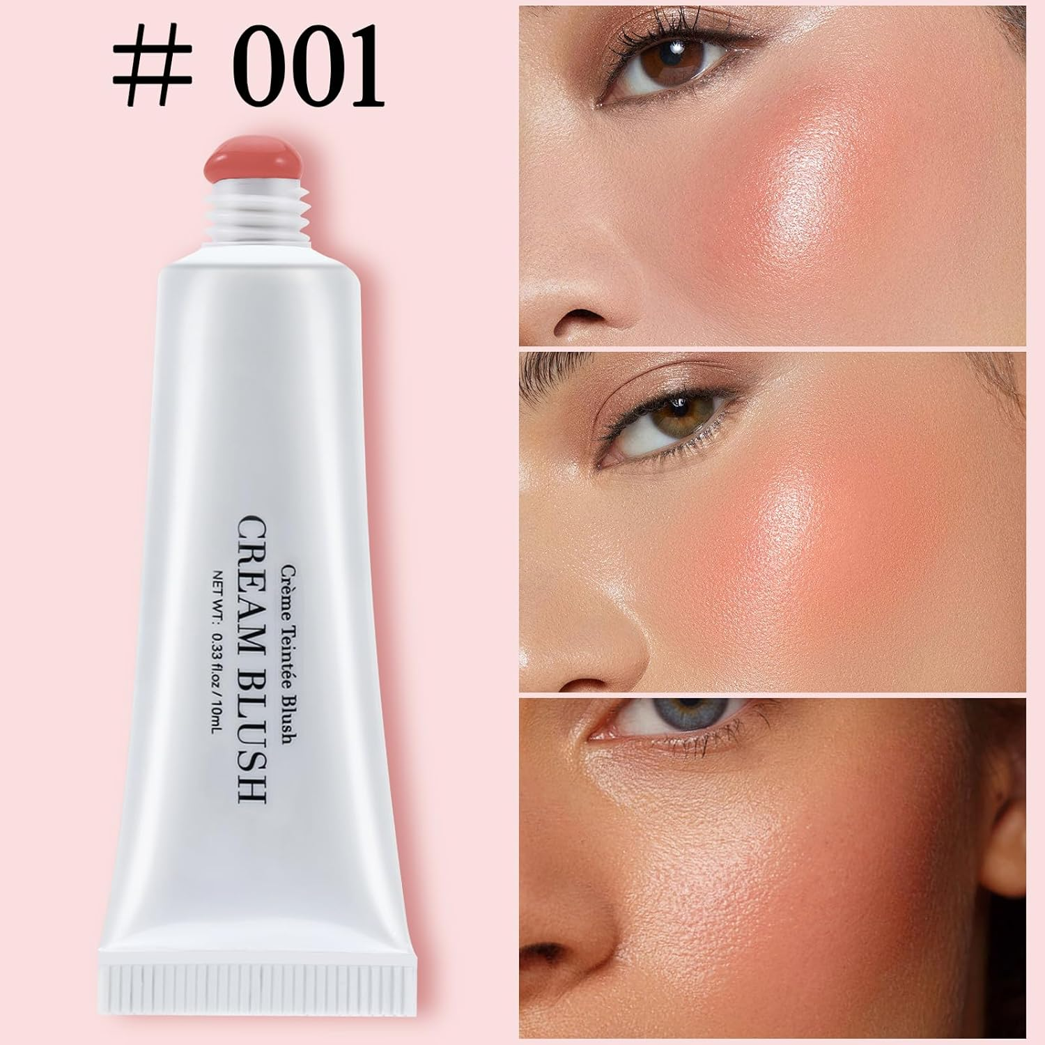 Apooliy Cream Blush for Cheeks,Liquid Blush with Brush,Long Lasting Blushes M... - Picture 3 of 15