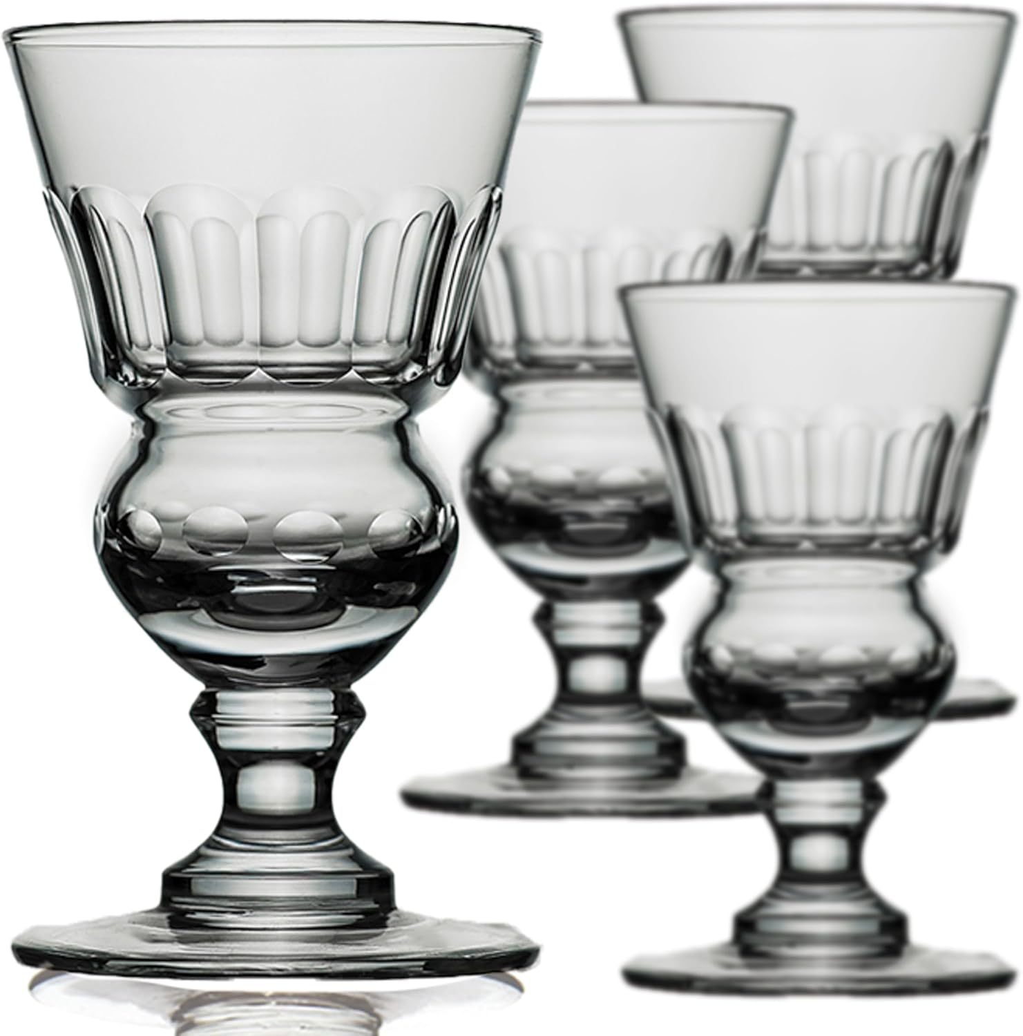 Original Absinthe Glass: Set of 4 Glasses - Vintage Reservoir