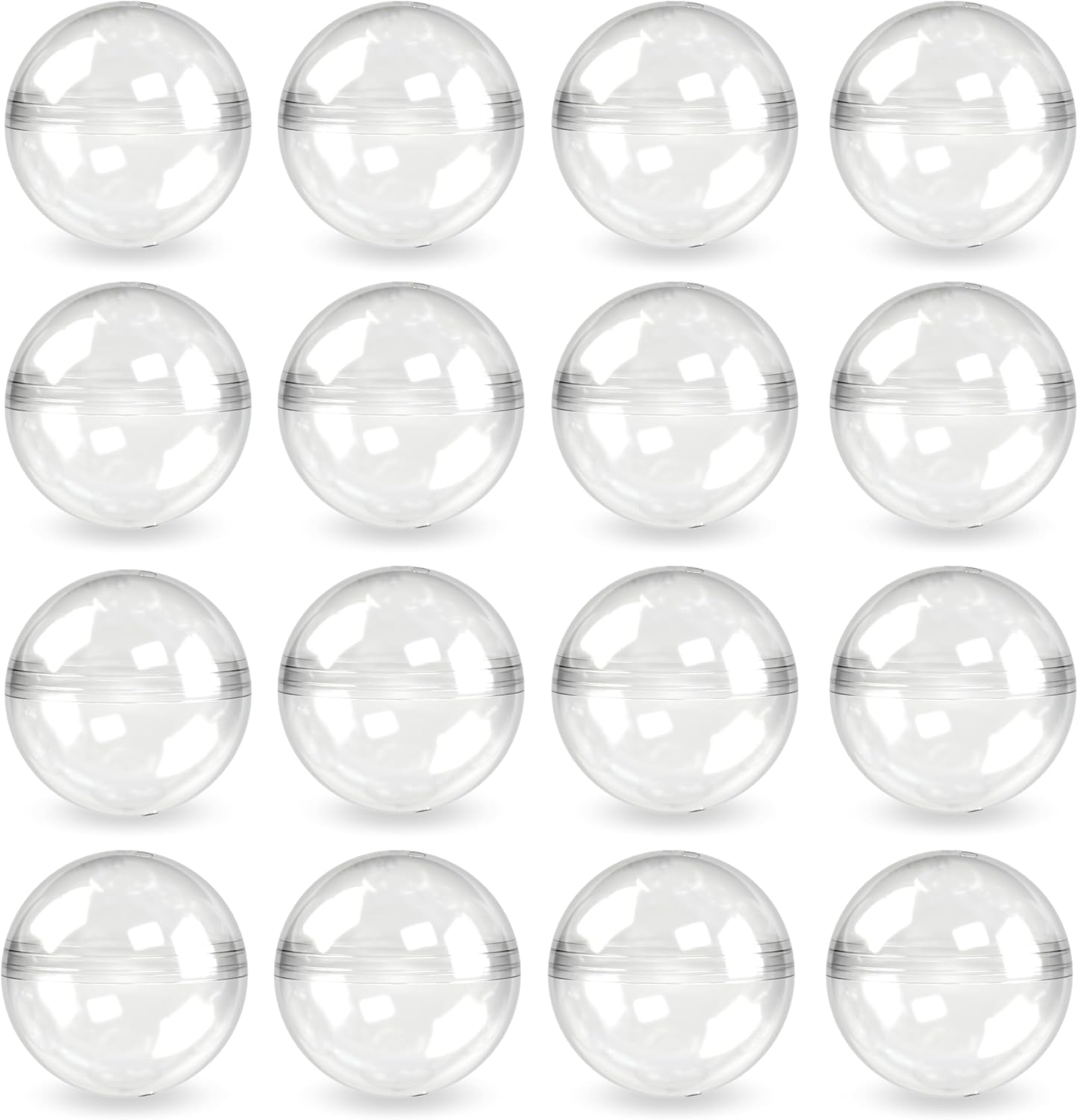 Capsule Vending Machine round 50 Pcs 1.1 Inch (28Mm) - Gumball Machine Capsules Bulk Clear Container - Easter Basket Stuffers Birthday Gifts Pinata Stuffers DIY Craft Supplies - Clear Capsules Empty