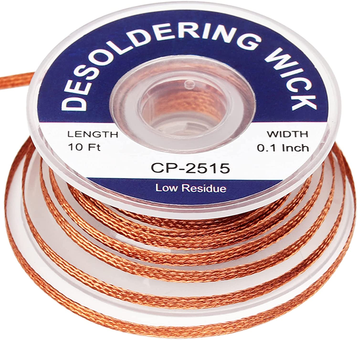 Solder Wick Braid 10Ft Length Desoldering Wick Braid Remover Tool Solder Sucker 1 Piece No-Clean Soldering Wick Wire Roll and Disassemble  Components
