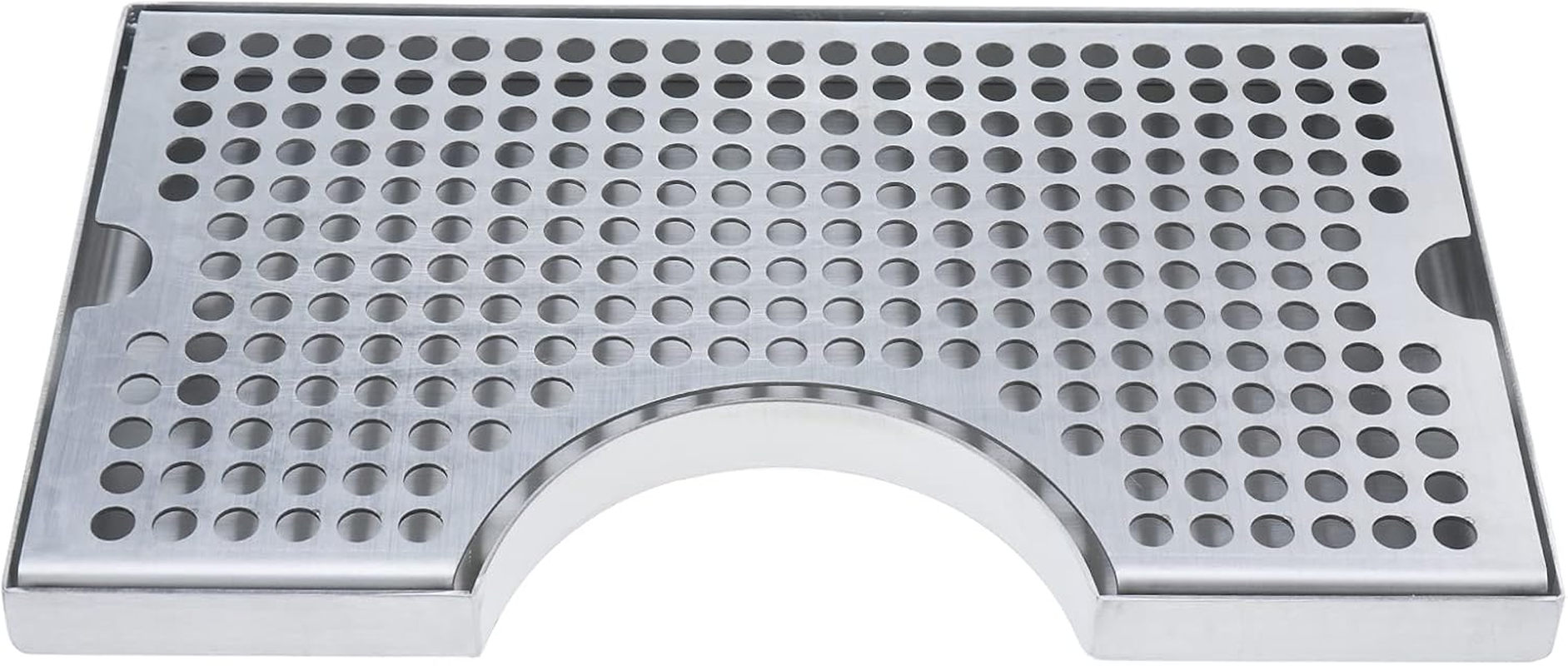 Beer Drip Trays Stainless Steel Cut Out Drip Tray for Kegerator without Drain Surface Mount 12