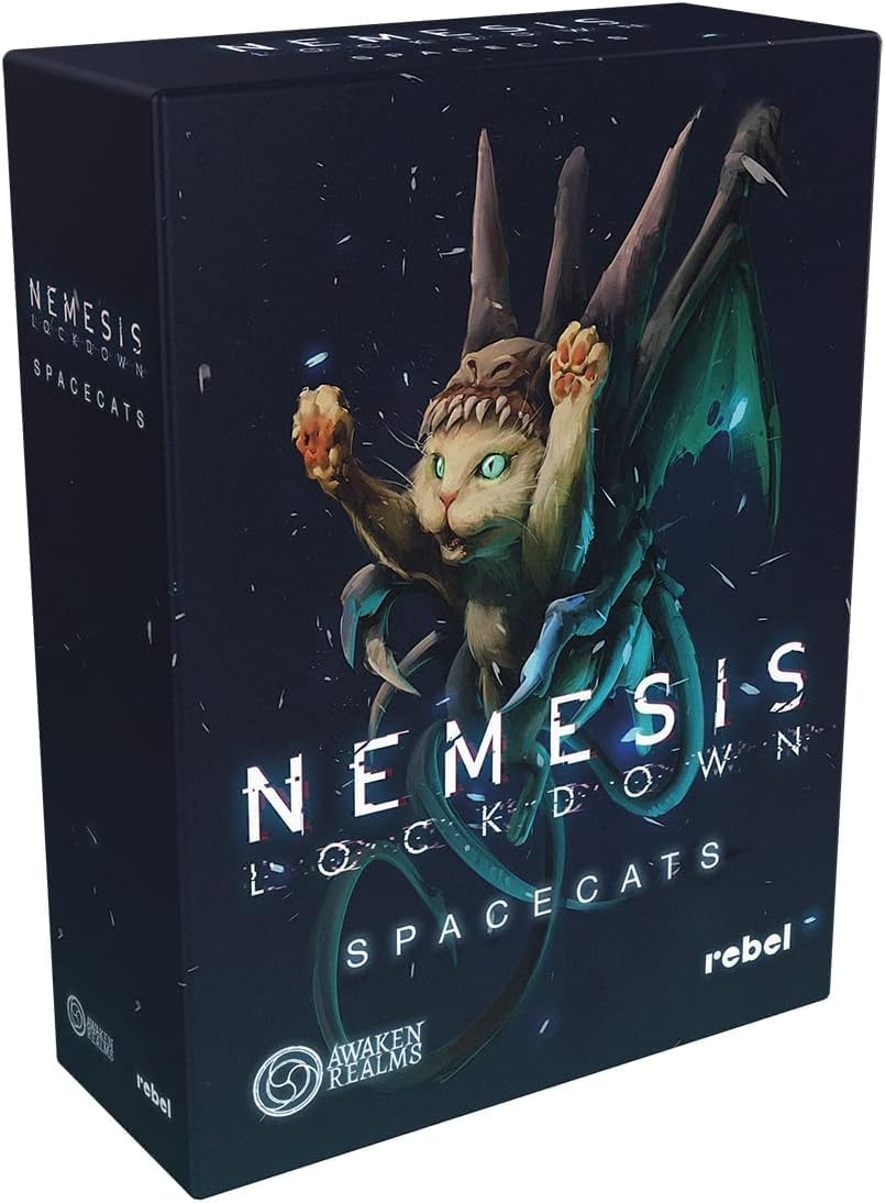 Nemesis: Lockdown: Spacecats - Board Game Expansion by  - Sci-Fi Horror Game - Strategy Game - Cooperative Adventure Game - Adults & Teens Ages 14+ - 1-5 Players - Playtime 1-2 Hours